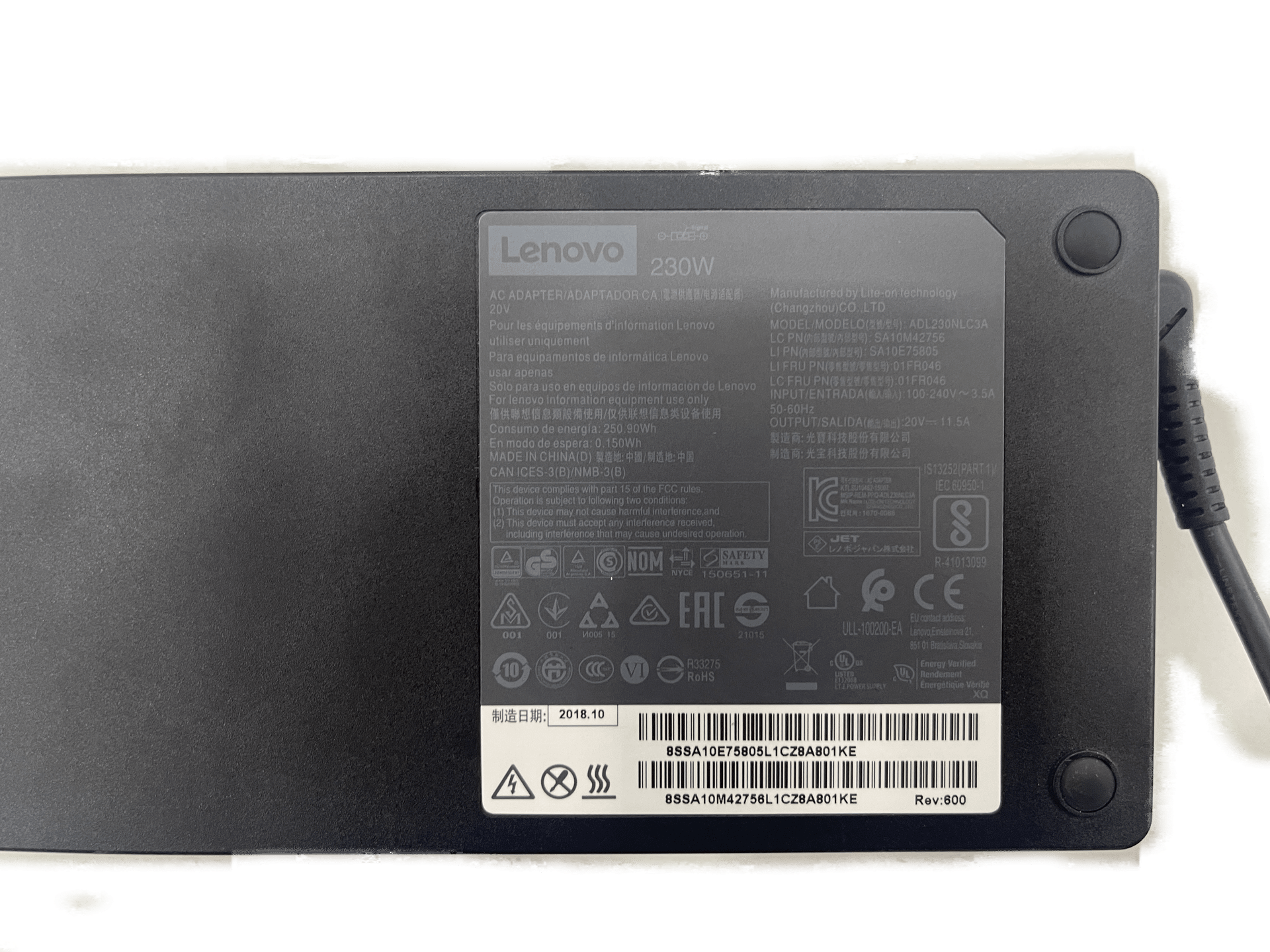 Lenovo Original P70 ADL230NDC3A PA-1231 12LA Netzteil 20V 11.5A 230W Ladegerät | 141 (Bild 2 von 3)