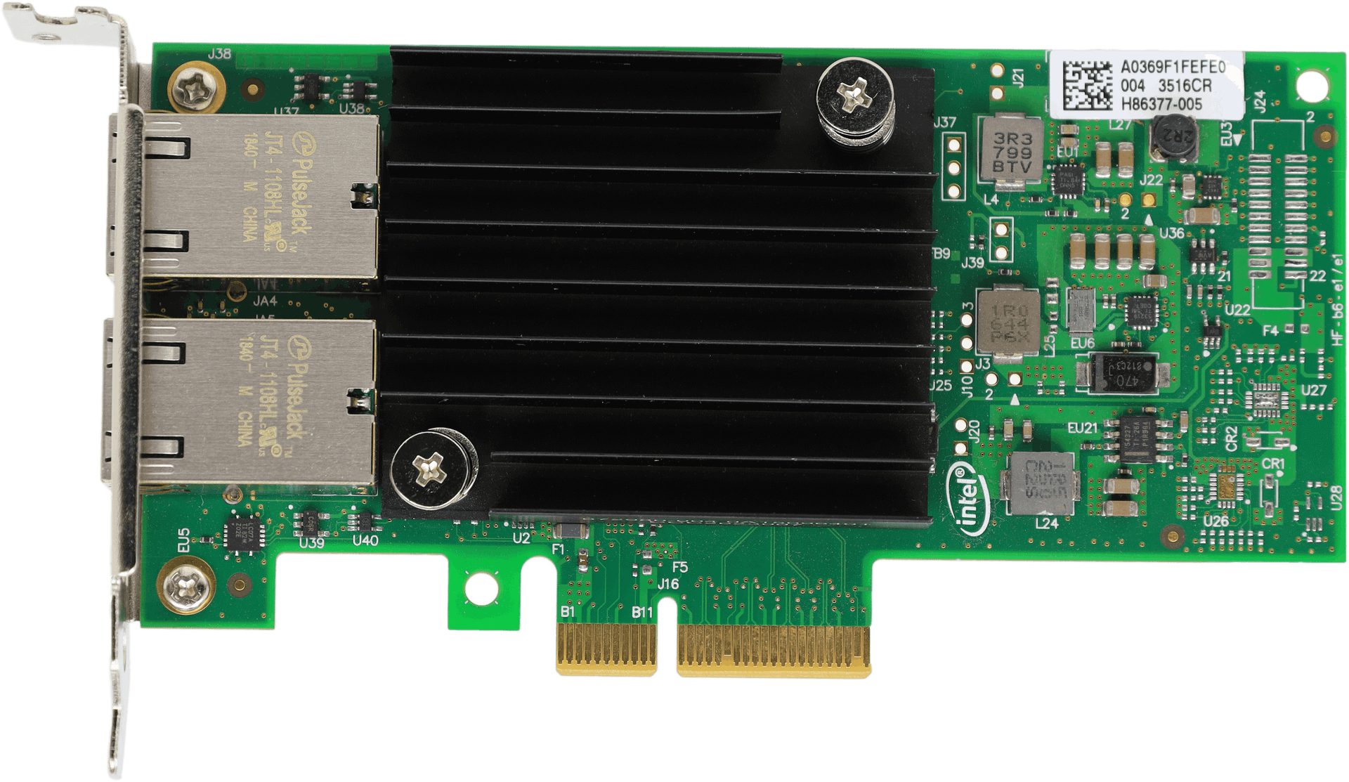 Intel X550-T2 10 Gigabit 10Gbit Dual Port GbaseT PCIe x4 3.0 Low Profile 940316 | 745 — Draufsicht (Bild 5 von 6)