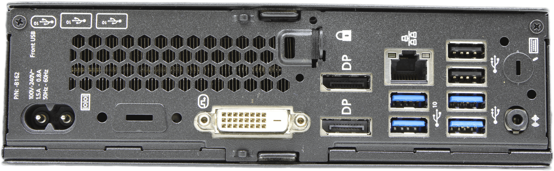 Fujitsu Esprimo Q958 Mini PC - i5-9500T 8 GB DDR4 256GB NVMe SSD Win11 USB-C | 10236 — Rückansicht (Bild 3 von 3)