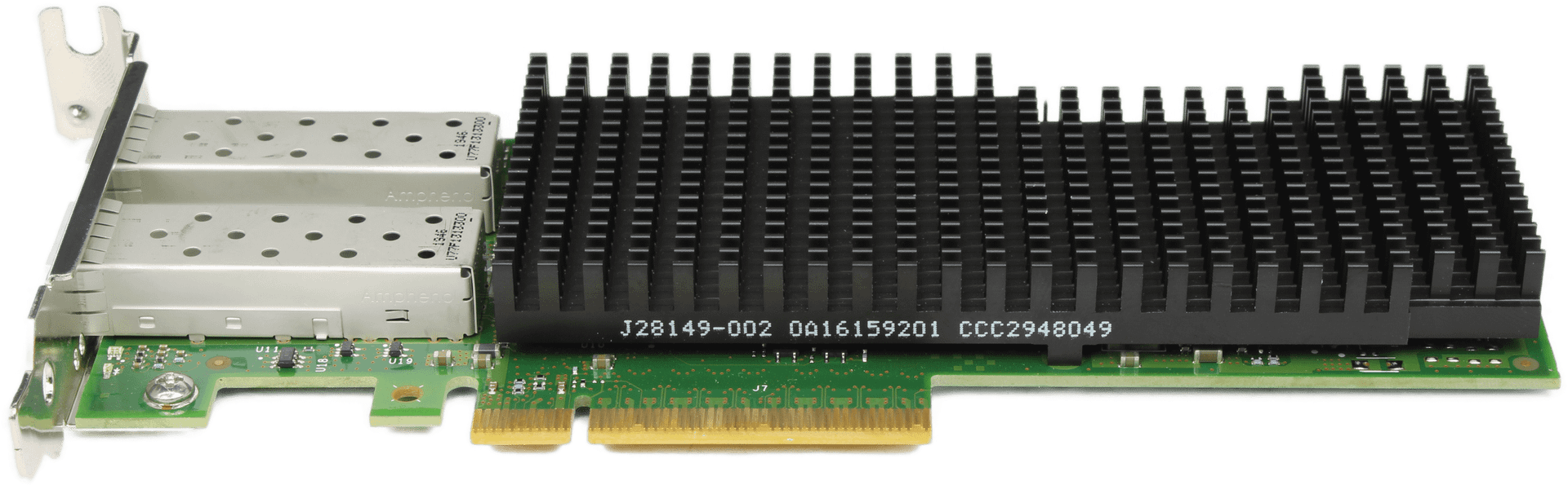 Intel XXV710-DA2 Netzwerkkarte SFP28 2-Port 25GbE PCIe 3.0 x8 ECSXXV710DA2 - LP | 10047 — Seitenansicht (Bild 2 von 5)