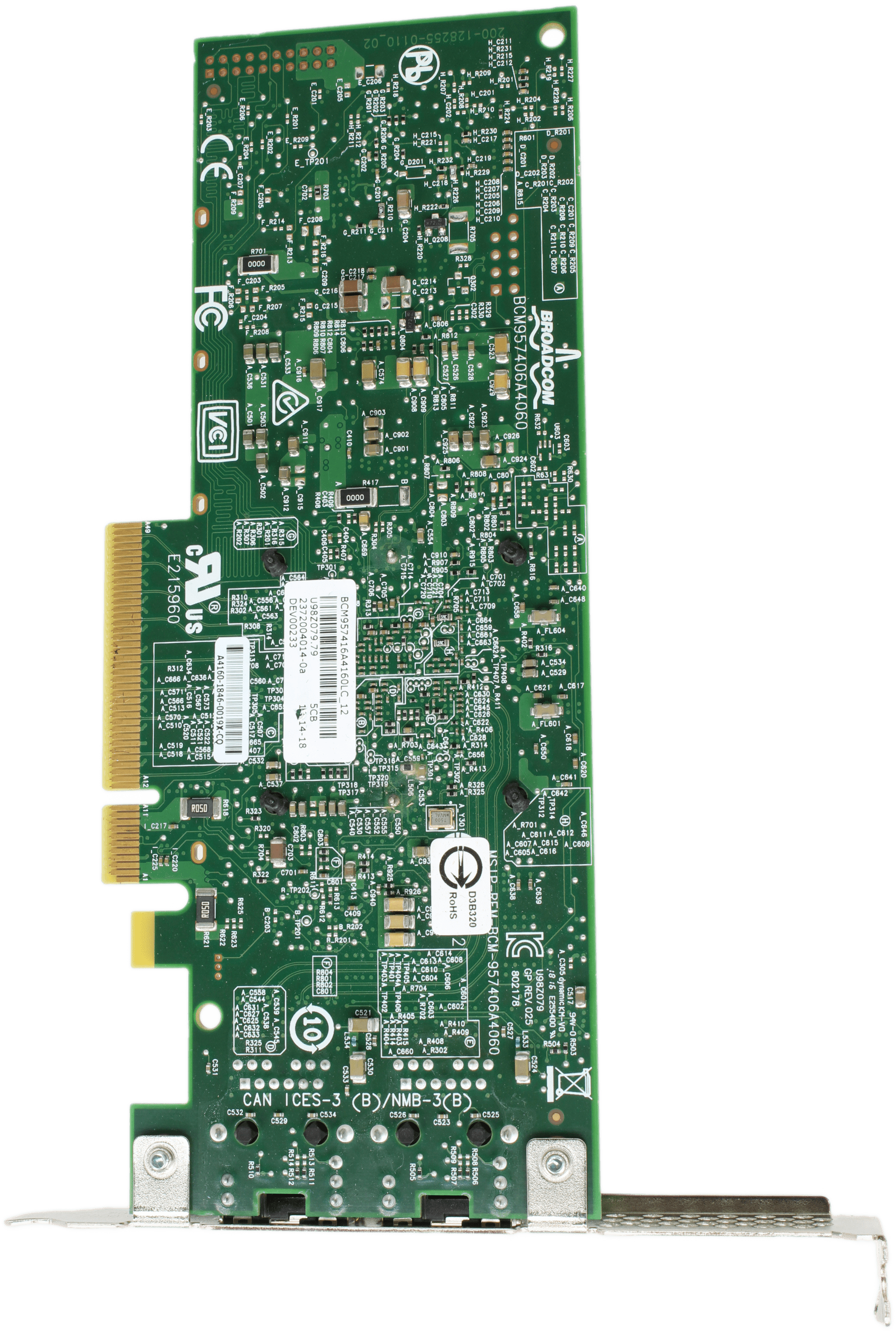 Lenovo - ThinkSystem Broadcom 57416 10Gb Base-T 2-Port Ethernet Adapter 00YK535 | 10003 — Unterseite (Bild 1 von 6)