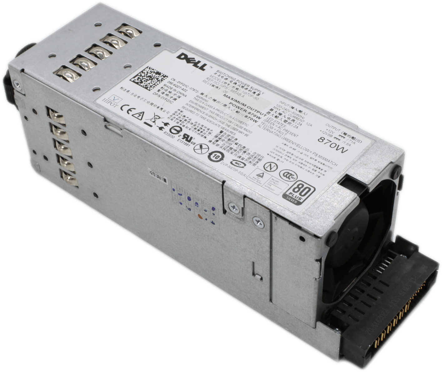 Dell | 870 Watt Switching Power Supply Netzteil | N870P-S0 NPS-885AB A | 0YFG1C | 8997 (Bild 1 von 6)