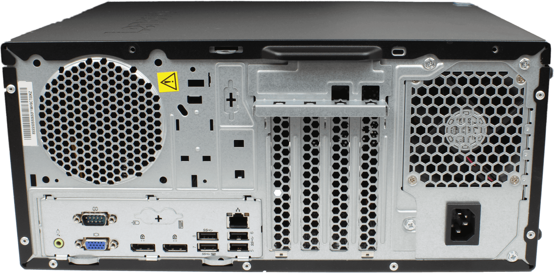 Lenovo ThinkCentre M920t PC - Intel i5-8600 - 16GB DDR4 256 GB SSD PSU + Win11 | 10244 — Rückansicht (Bild 3 von 6)