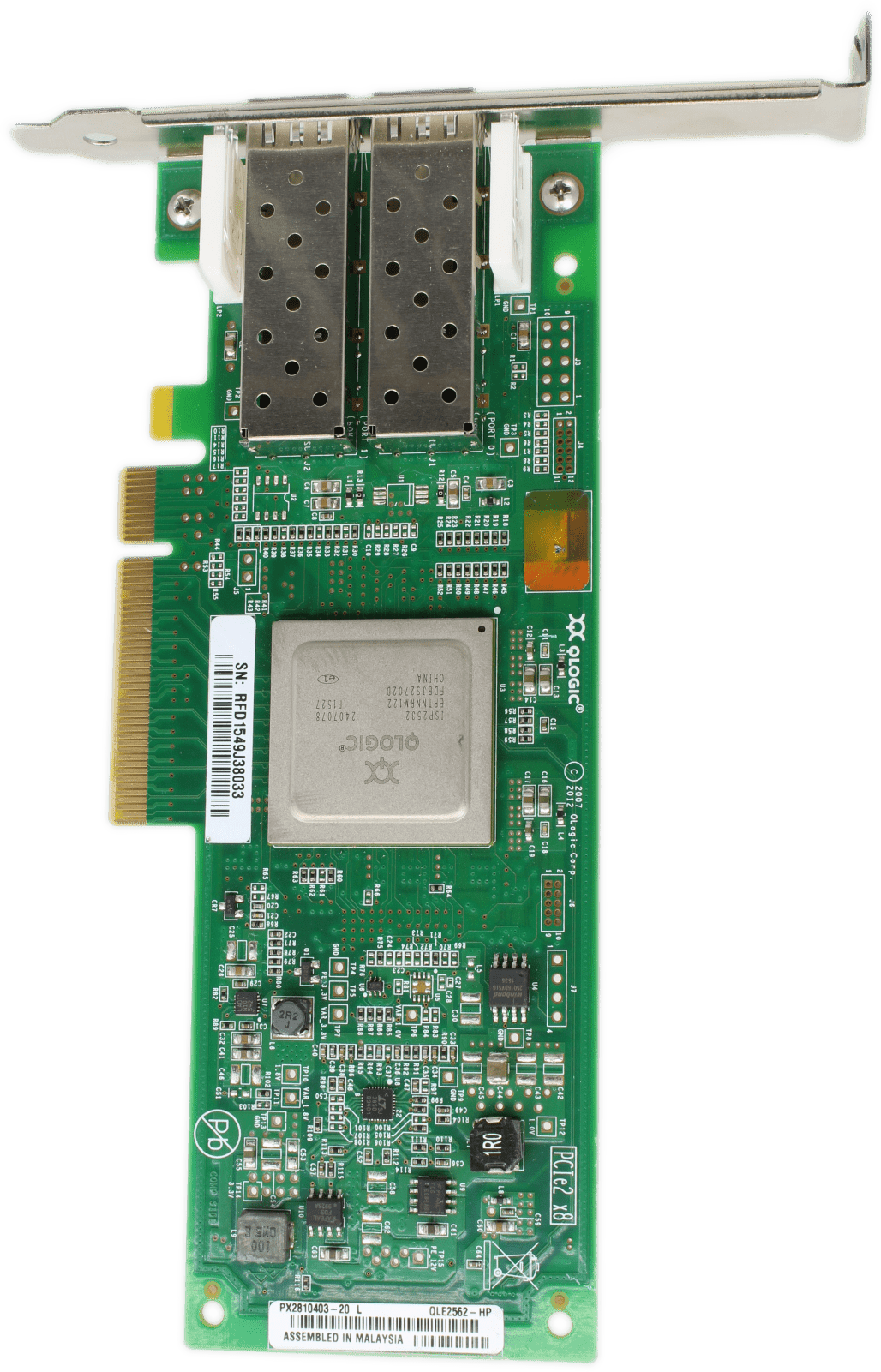 HP - QLogic Network Card QLE2562-HP Dual-Port 8Gb SFP+ PCIe2 x8 FP - AJ764-63002 | 9824 (Bild 5 von 8)