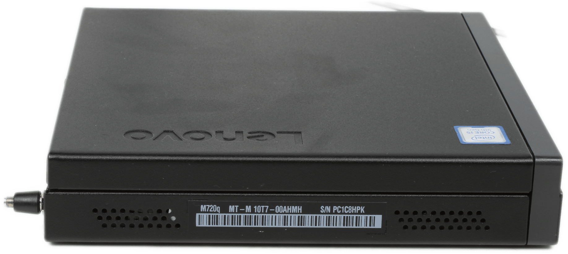 Lenovo ThinkCentre M720q Mini - Intel i5-9500T 8GB DDR4 256GB SSD PSU + Win11 | 10083 — Seitenansicht (Bild 4 von 7)