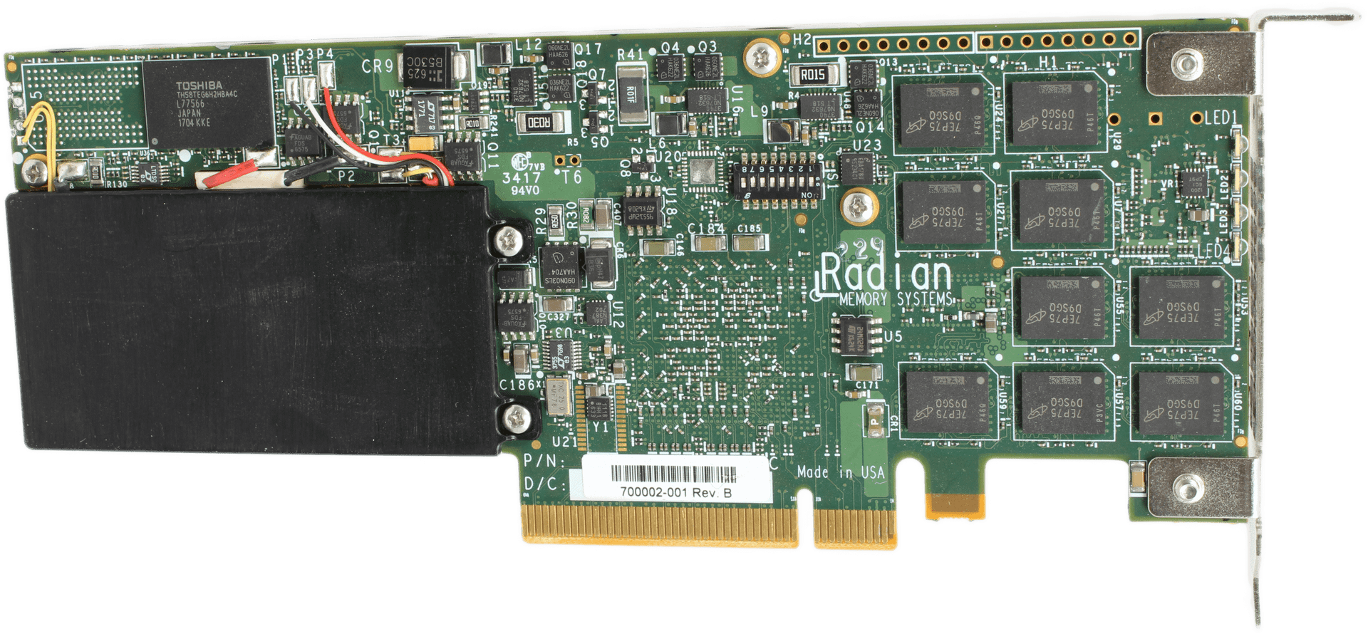 Radian Memory Systems RMS-200/8G PCIe3.0 x8 8GB DDR3 NVRAM 800001-001 700002-001 | 10020 — Unterseite (Bild 3 von 6)