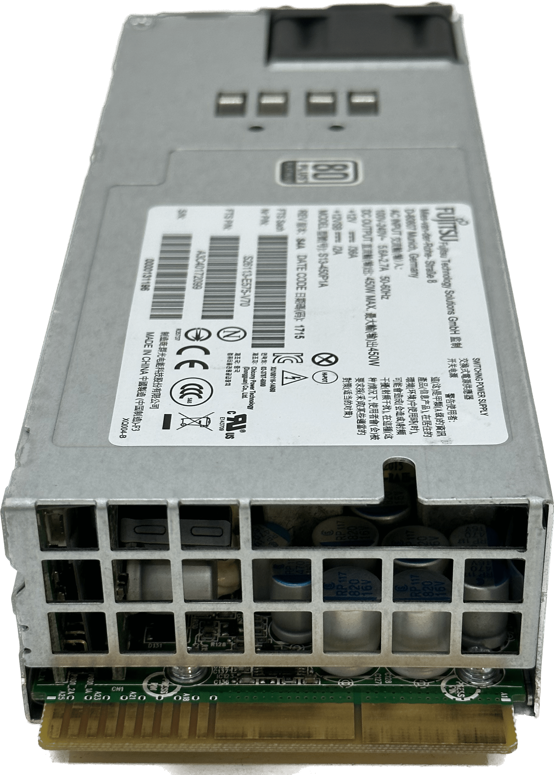 Fujitsu Server Netzteil 450W 80+ Platinum Primergy RX2540 S13-450P1A A3C40172099 | 709 (Bild 3 von 6)