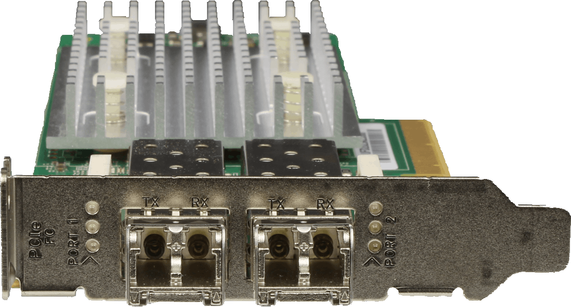 Lenovo QLogic ThinkSystem - SFP+ 32G Dual-Port Ethernetadapter PCIe3.0 x8 LP | 10321 — Vorderansicht (Bild 3 von 6)
