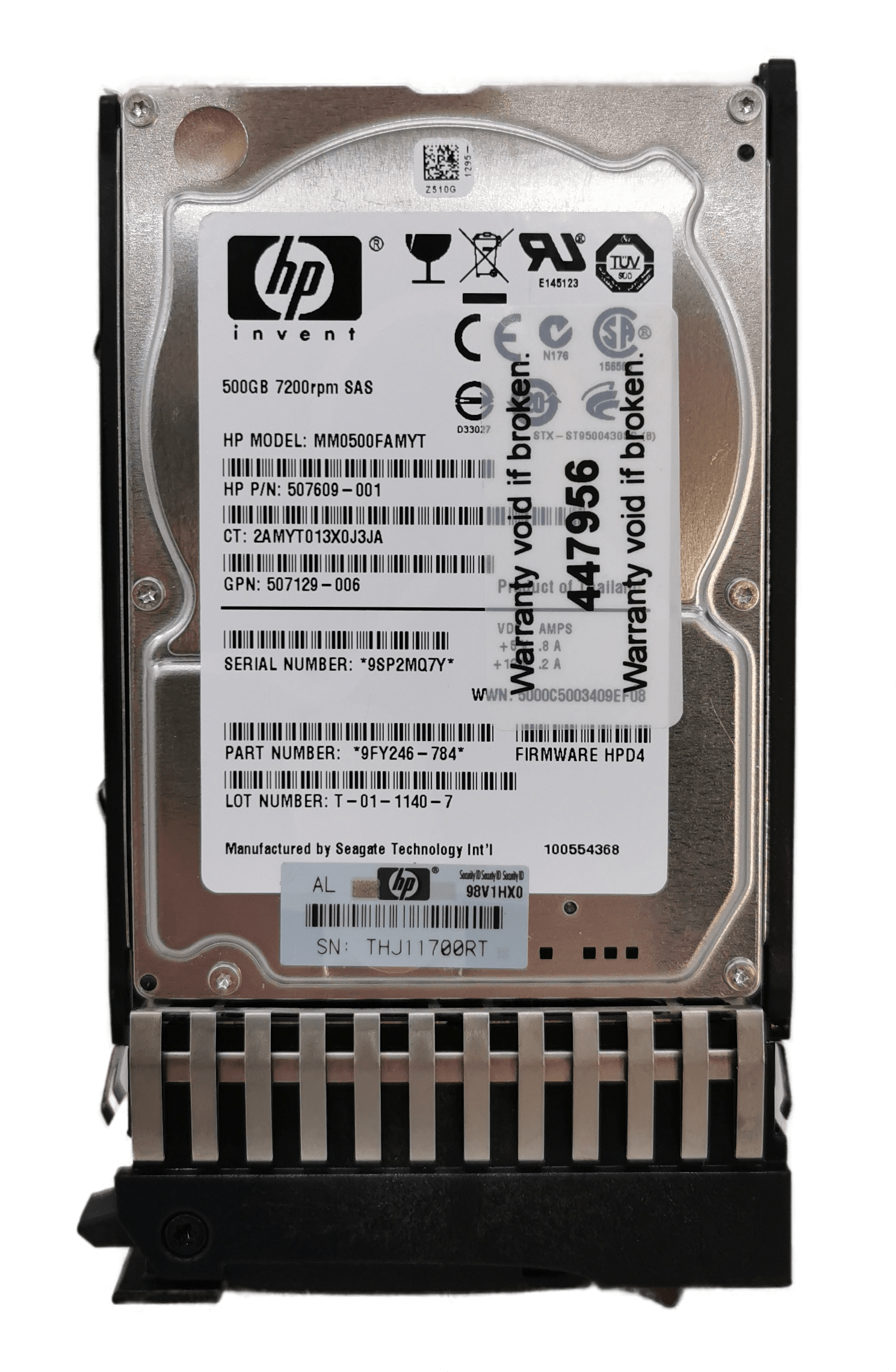 HP 500GB 2.5" 6G SAS 7,2k HDD Festplatte 9FY246-784 508009-001 | 396 (Bild 2 von 3)