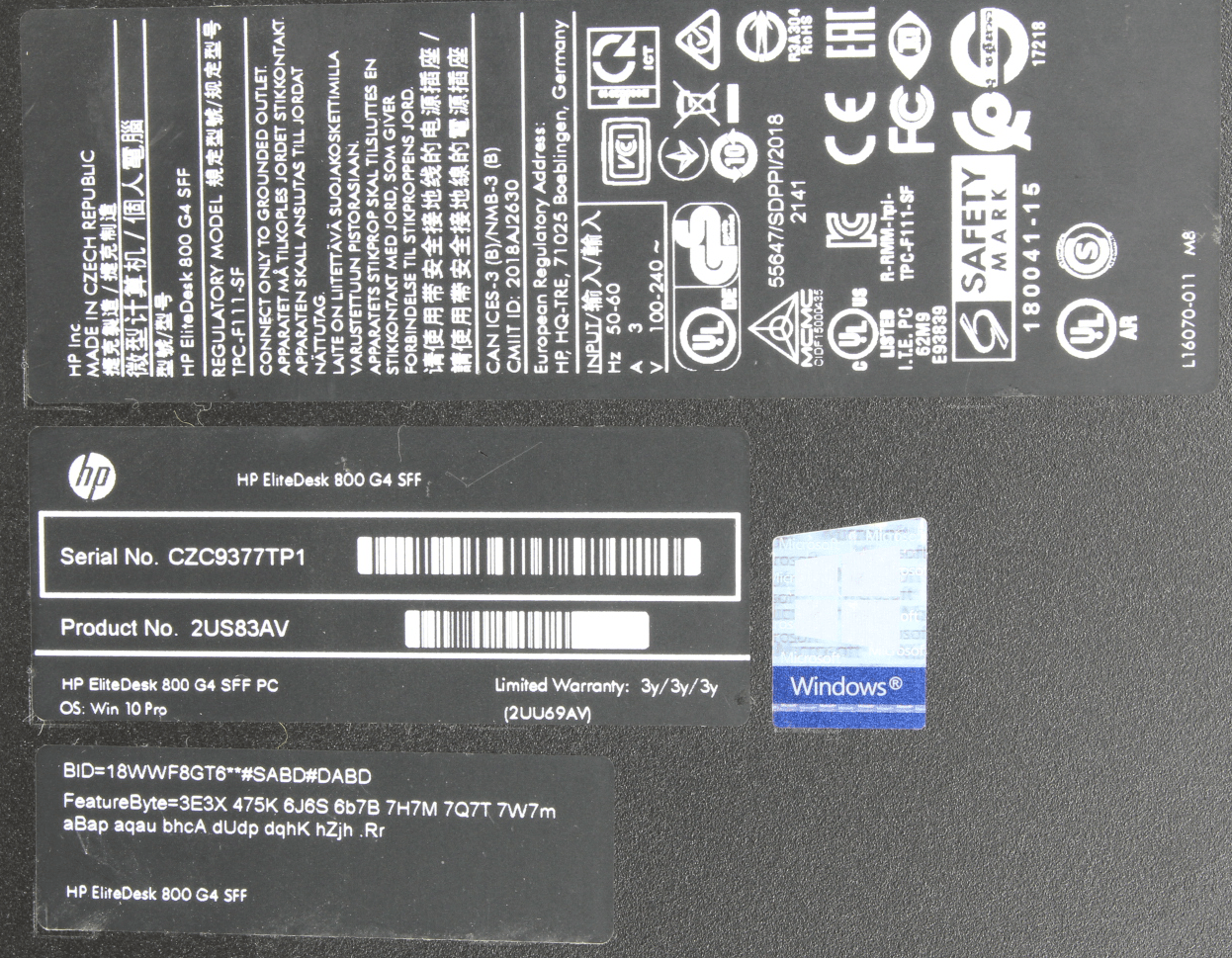 HP EliteDesk 800 G4 SFF | Intel Core i5-8500 6 Core 8GB RAM 960GB SSD Win11 Pro | 9624 (Bild 6 von 6)