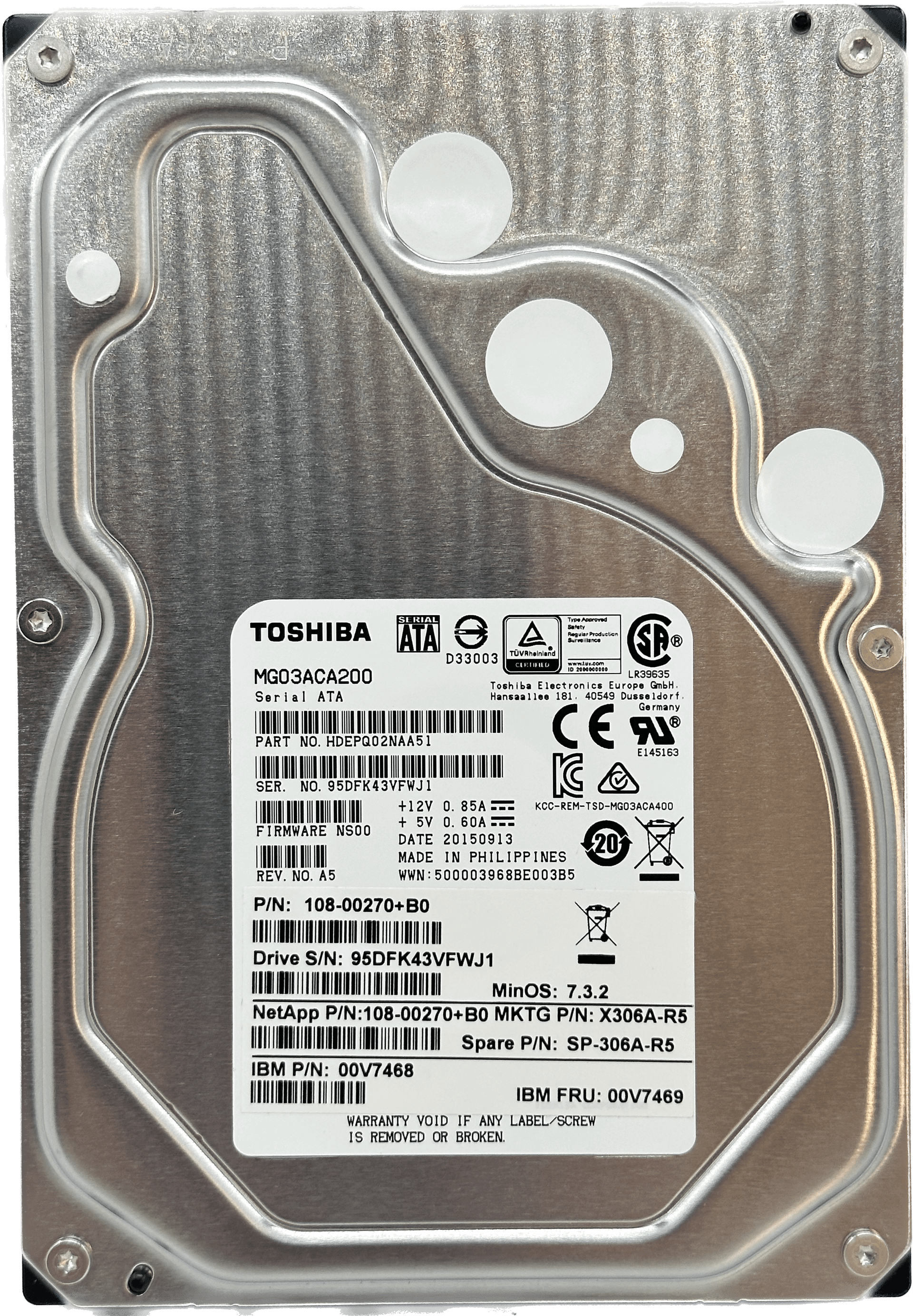 Toshiba 2TB 6 Gb/s SATA III 64MB 3.5" PC Festplatte HDD 7,2K | MG03ACA200 | 546 (Bild 2 von 6)