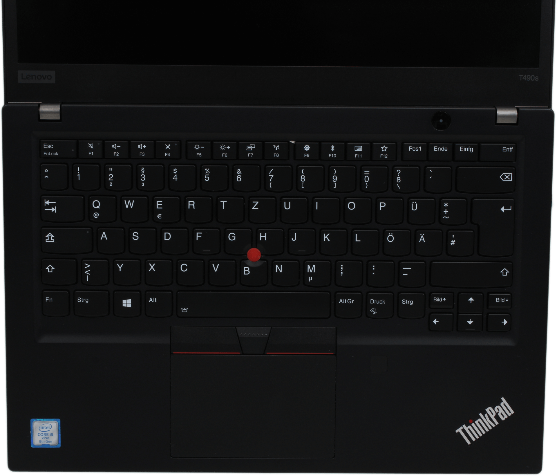 Lenovo ThinkPad T490s 14 Zoll FHD - Intel i5-8365U 8GB DDR4 256GB NVMe Win11 | 10304 — keyboard (image 3 of 6)