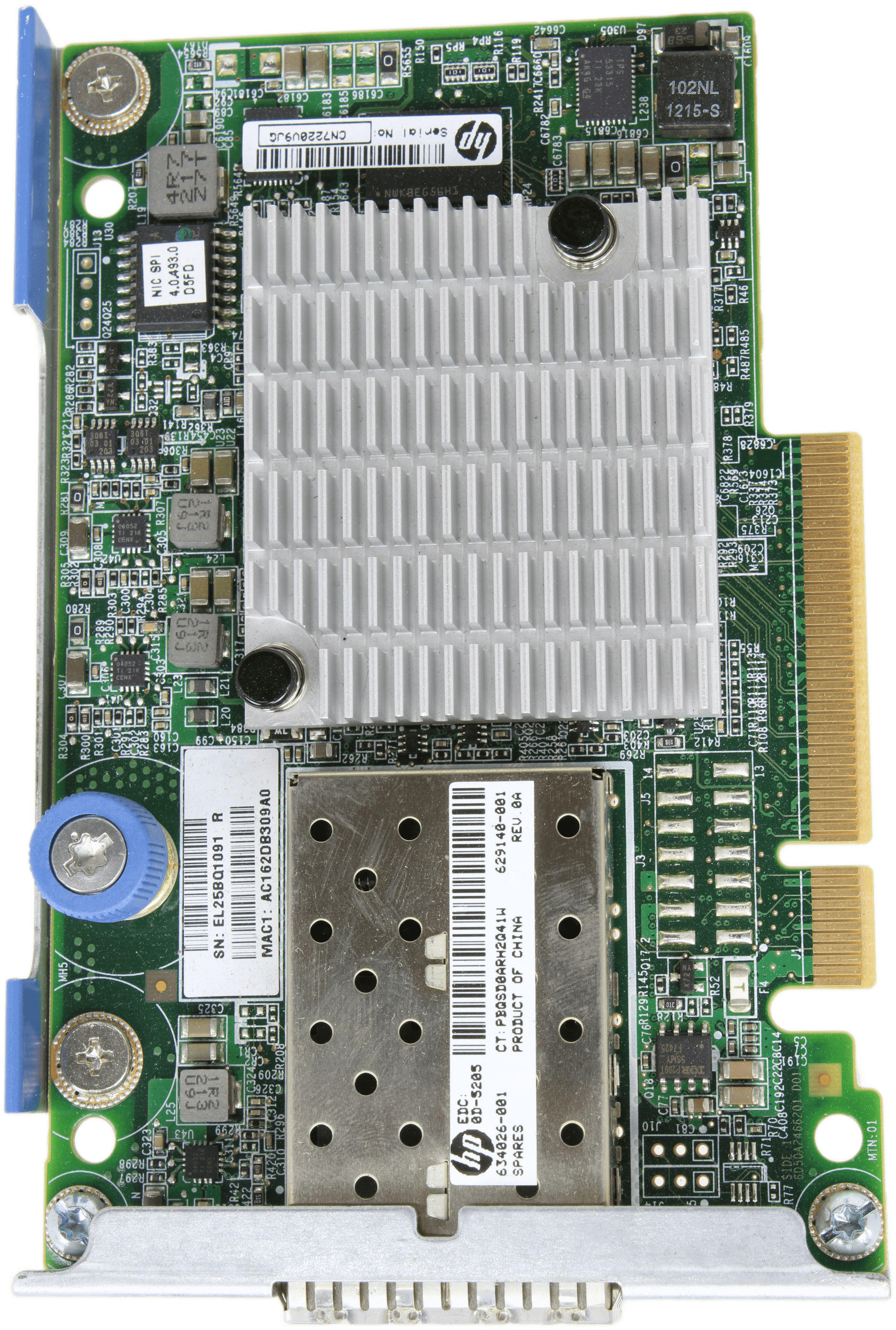 HP - 2 Port Ethernet 10Gb Netzwerkadapter 554FLR-SFP+ PCIe3.0 x8 634026-001 | 9989 — Draufsicht (Bild 5 von 6)