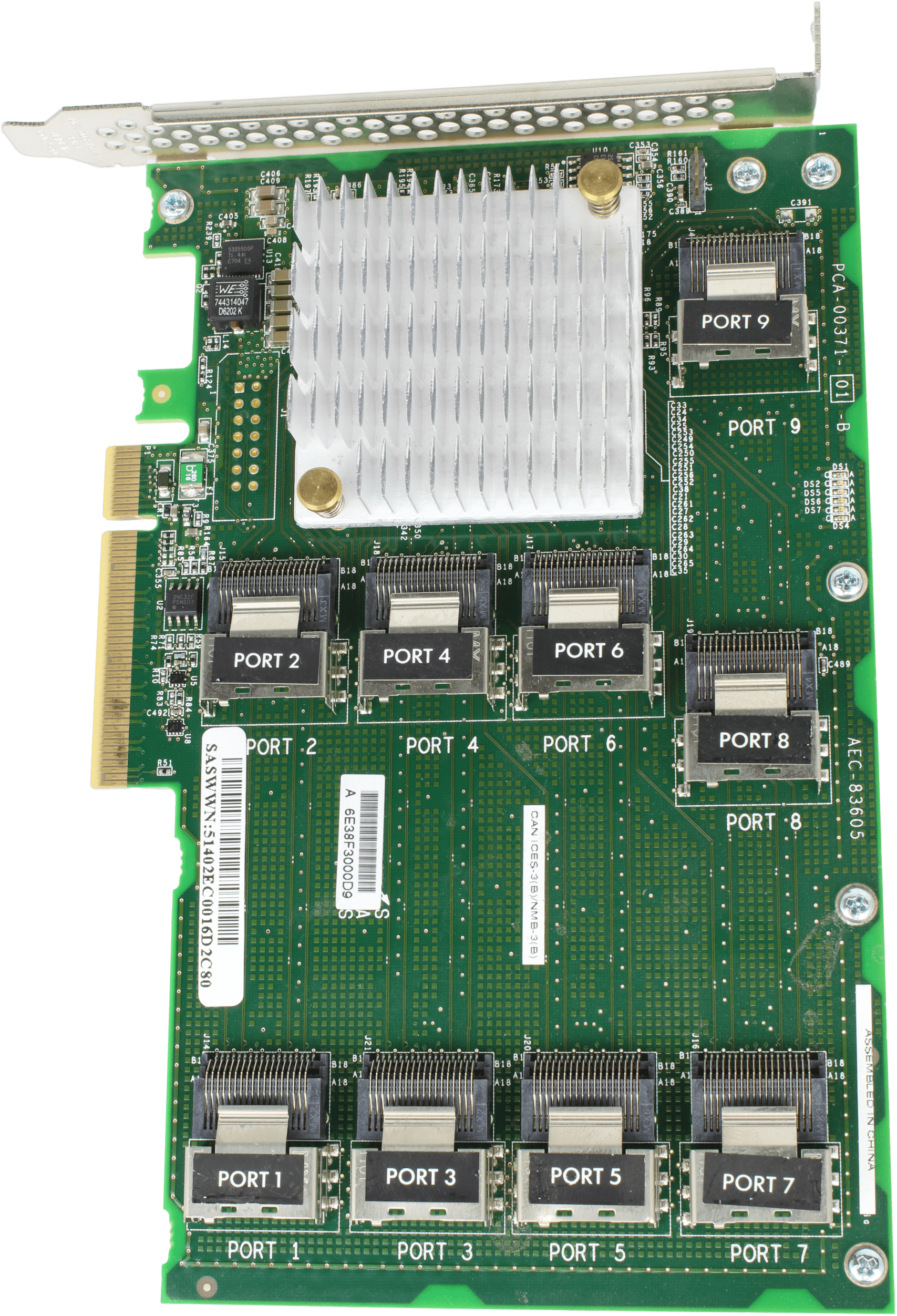 HP AEC-83605 9-Port SAS Expander Card 12Gb für DL380 Gen9 761879-001 727252-001 | 9934 — Draufsicht (Bild 5 von 6)
