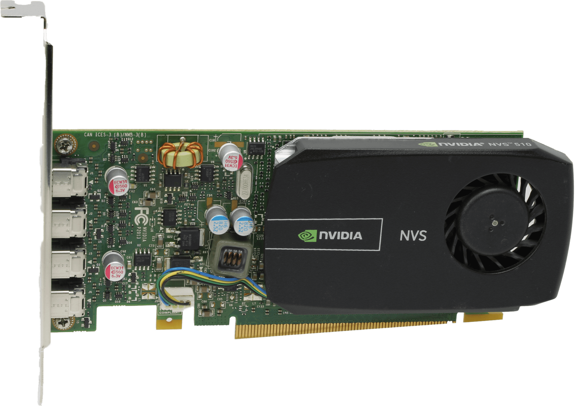 Nvidia Dell NVS 510 - 2GB DDR3 - 35 W - 4xMini DisplayPort Full Profile - 09NPC8 | 10129 — Seitenansicht (Bild 2 von 5)