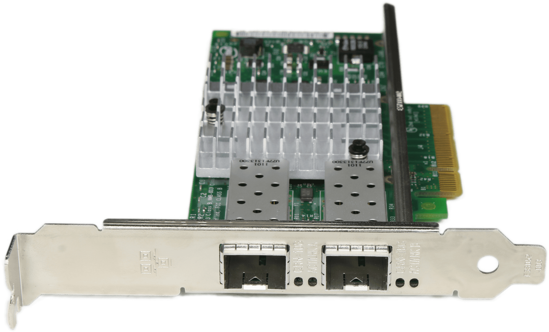 Dell X520-DA2 Dual Port 10GbE SFP+ Netzwerkadapter PCIe2.0 x8 FP - P/N 0U810N | 10060 — Vorderansicht (Bild 3 von 6)