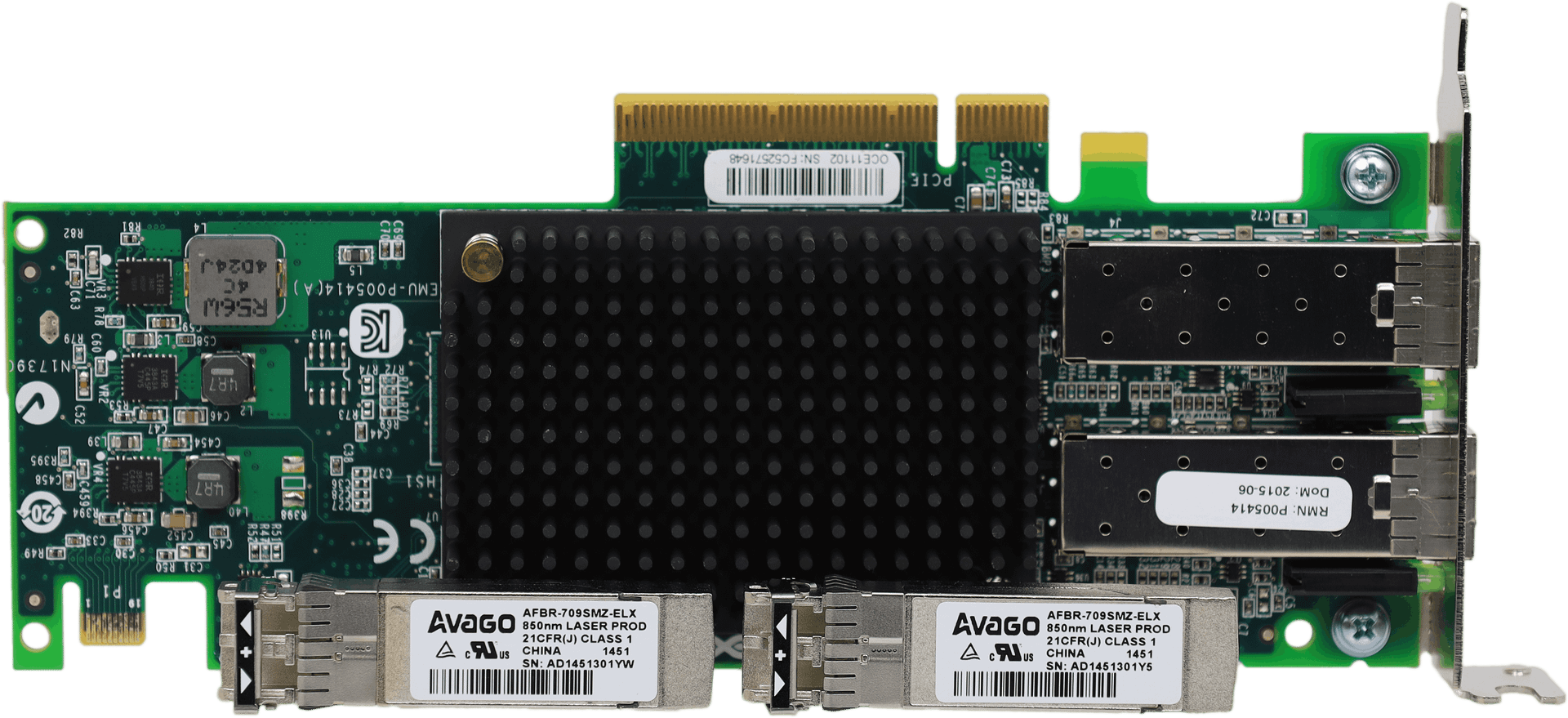 Emulex OneConnect OCe11102 10GbE Dual-Port SFP+ Netzwerkadapter PCIe2 x8 +GBICs | 10402 (Bild 3 von 7)