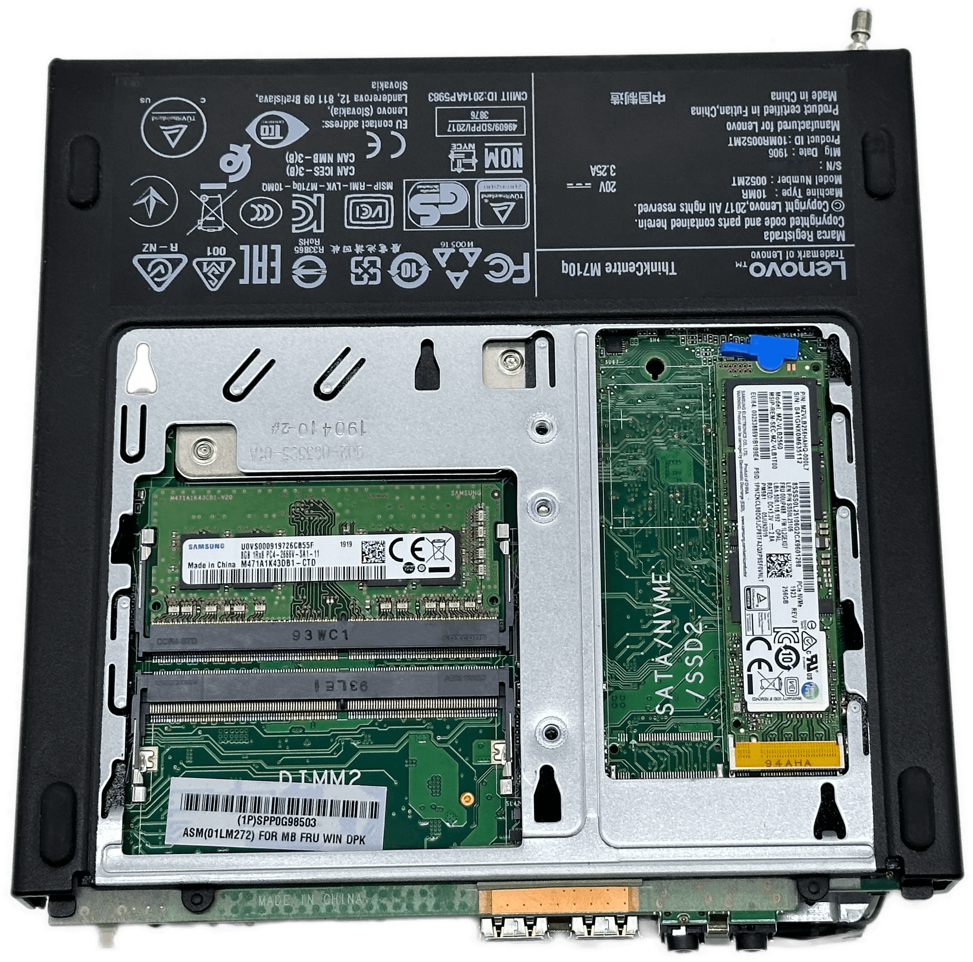 Lenovo ThinkCentre M710q Tiny i5-6500T 4x2,5GHz 8GB PC4 256GB Mini PC WiFi Win10 | 390 (Bild 9 von 9)