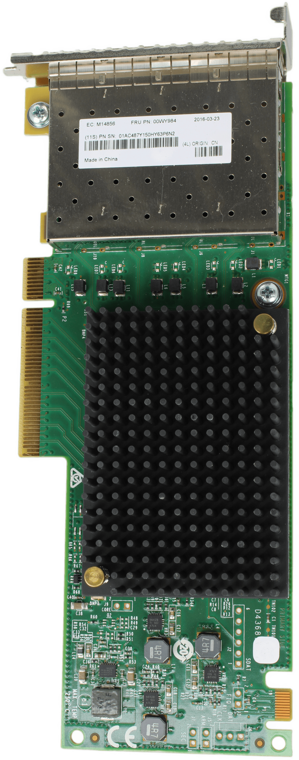 IBM Quad Port 16G SFP+ FC PCIe x8 Netzwerkkarte 00WY984 Low Profile ohne Module | 10018 — Draufsicht (Bild 4 von 6)