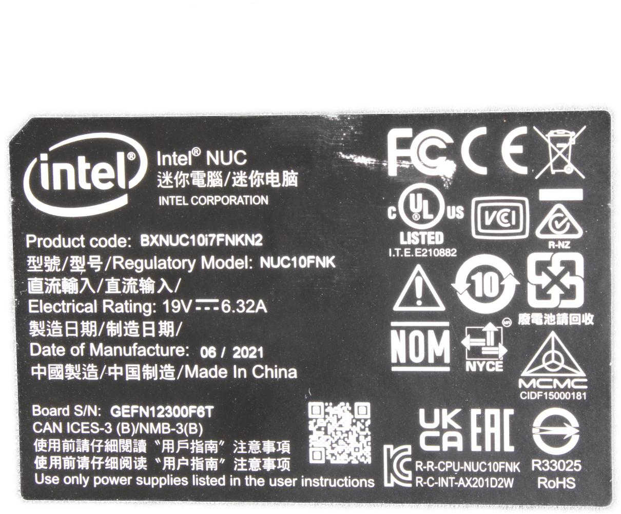 Intel NUC Mini PC | Intel Core i7-10710U 6C 12T | 256GB M.2 SSD 16GB DDR4 RAM | 9811 (Bild 7 von 7)