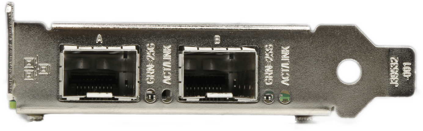HPE 661SFP28 Dual Port 10/25Gb SFP28 Netzwerkadapter PCIe3.0 x8 870823-001 LP | 10055 — Vorderansicht (Bild 4 von 7)