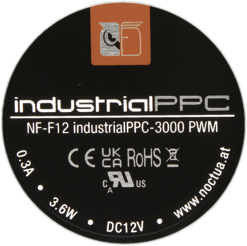 Noctua NF-F12 industrialPPC-3000 PWM Lüfter 120x120x25 Heavy Duty Industrial Fan | 10221 — Kühler (Bild 2 von 6)
