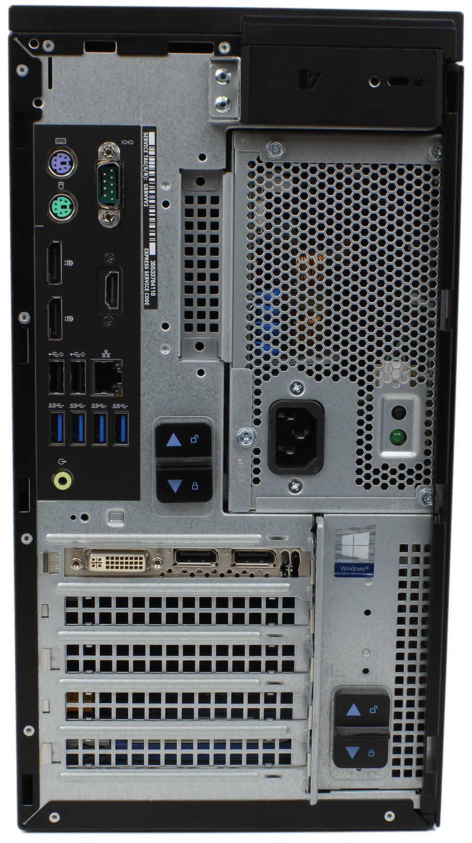 Dell Precision 3630 Tower Intel i7-8700 Nvidia K2000 16GB DDR4 960GB SSD + Win11 | 9477 — Rückansicht (Bild 4 von 6)
