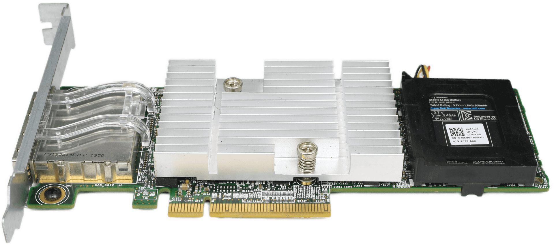Dell PERC H810 6Gb/s SAS RAID Controller PCIe x8 1GB Cache 0NDD93 +BBU 070K80 FP | 9999 — overview (image 2 of 8)