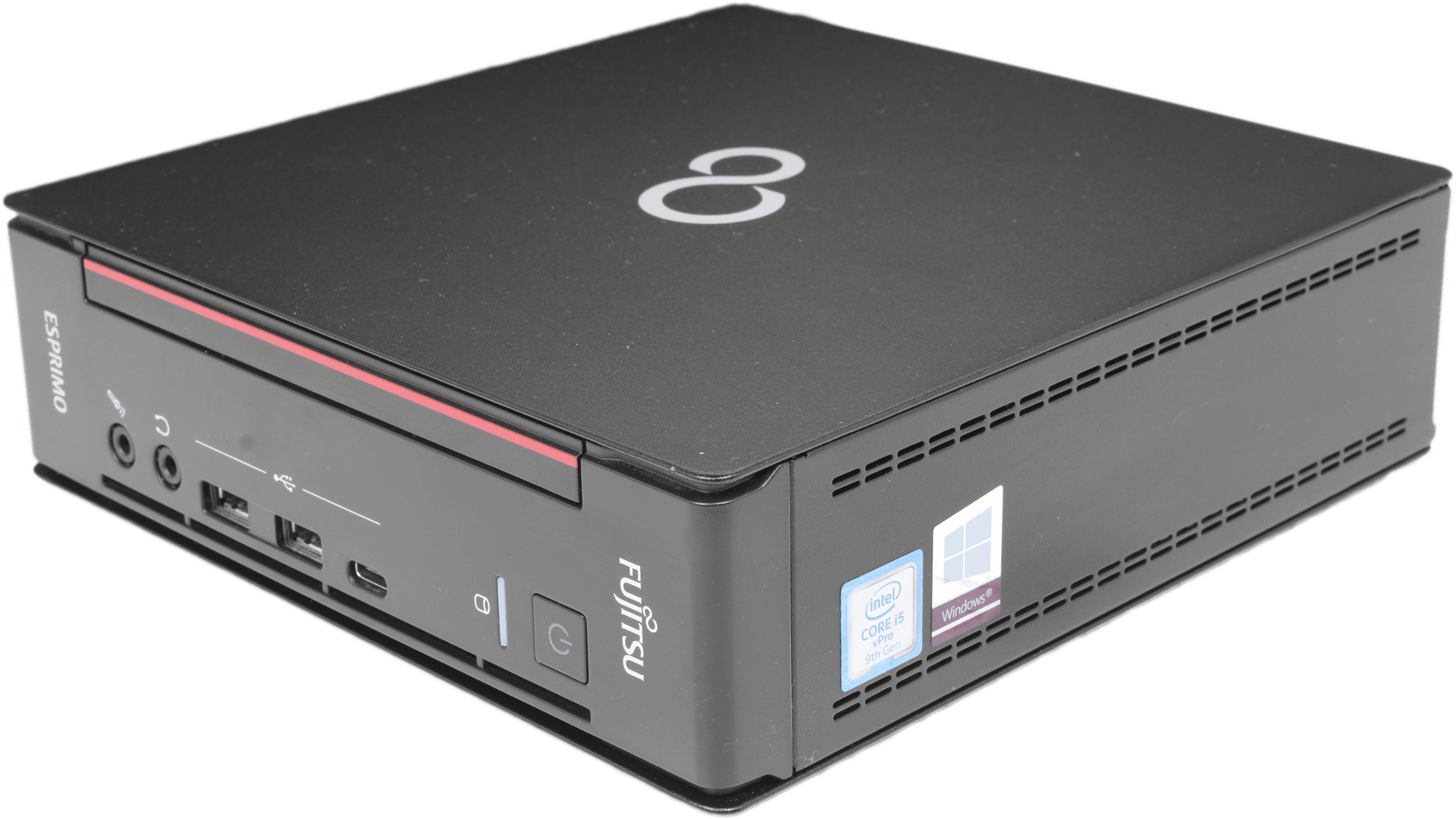 Fujitsu Esprimo Q958 Mini PC - i5-9500T 8 GB DDR4 256GB NVMe SSD Win11 USB-C | 10236 — Produktbild (Bild 1 von 3)