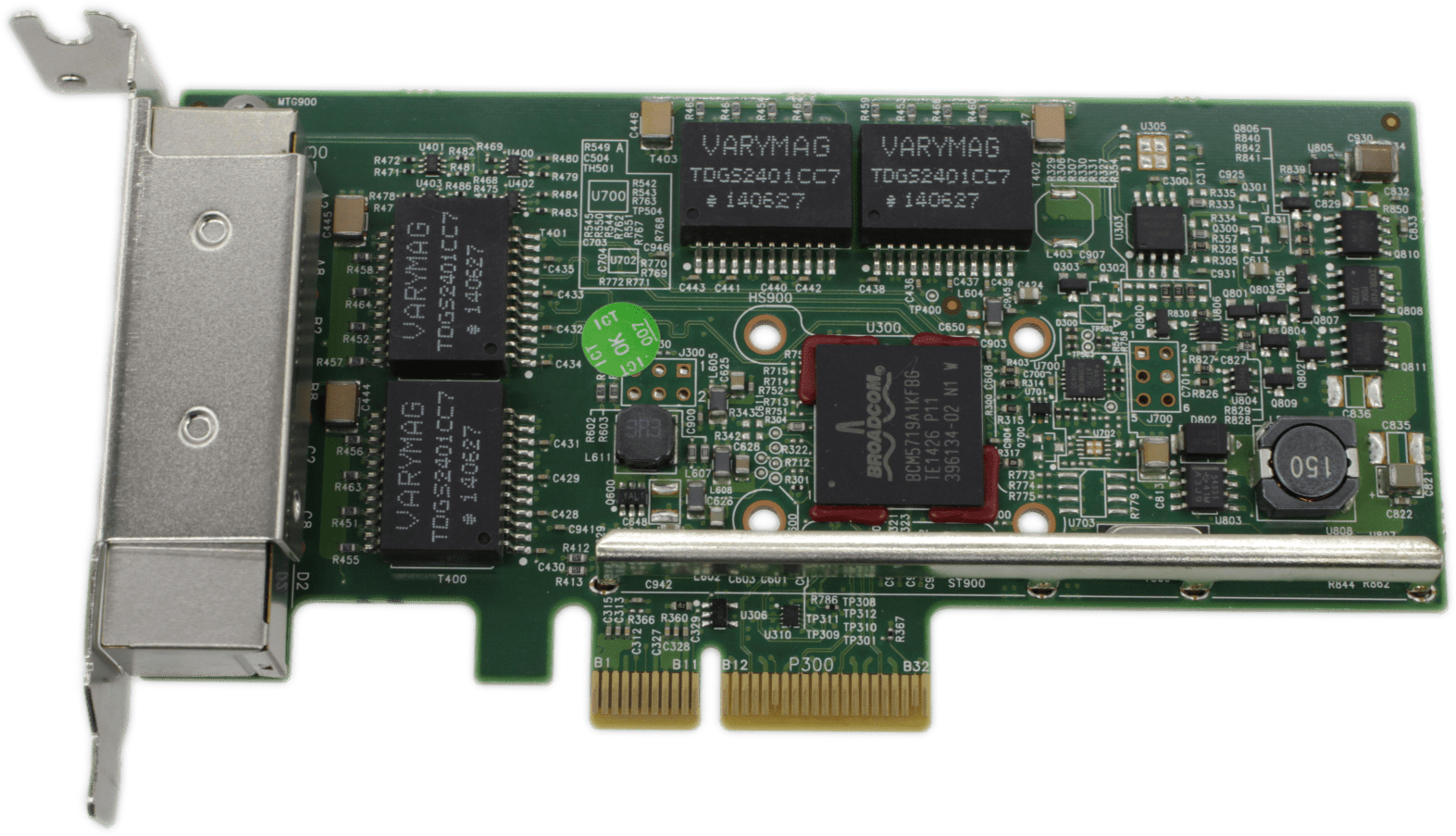 Dell Broadcom Quad-Port 4x RJ-45 1Gb Ethernet PCIe Netzwerk Adapter LP 0TMGR6 | 9513 (Bild 2 von 6)