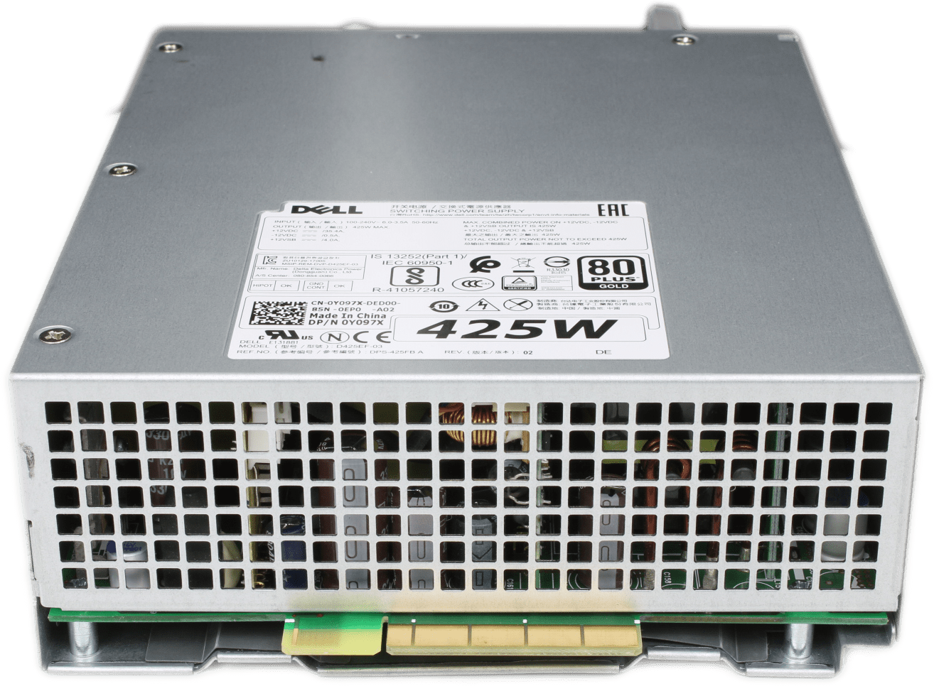 Dell - D425EF-03 425W 80+ Gold Netzteil / Switching Power Supply - P/N 0Y097X | 9806 (Bild 3 von 6)