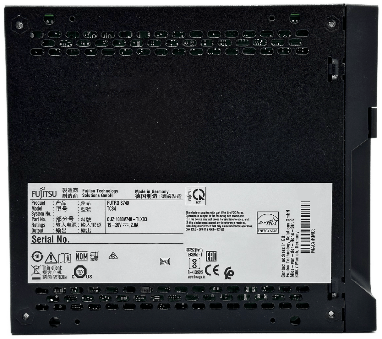 Fujitsu Futro S740 ThinClient | J4105 1.50GHz 4GB / 16GB SSD + Fuss mit Netzteil | 282 (Bild 6 von 7)