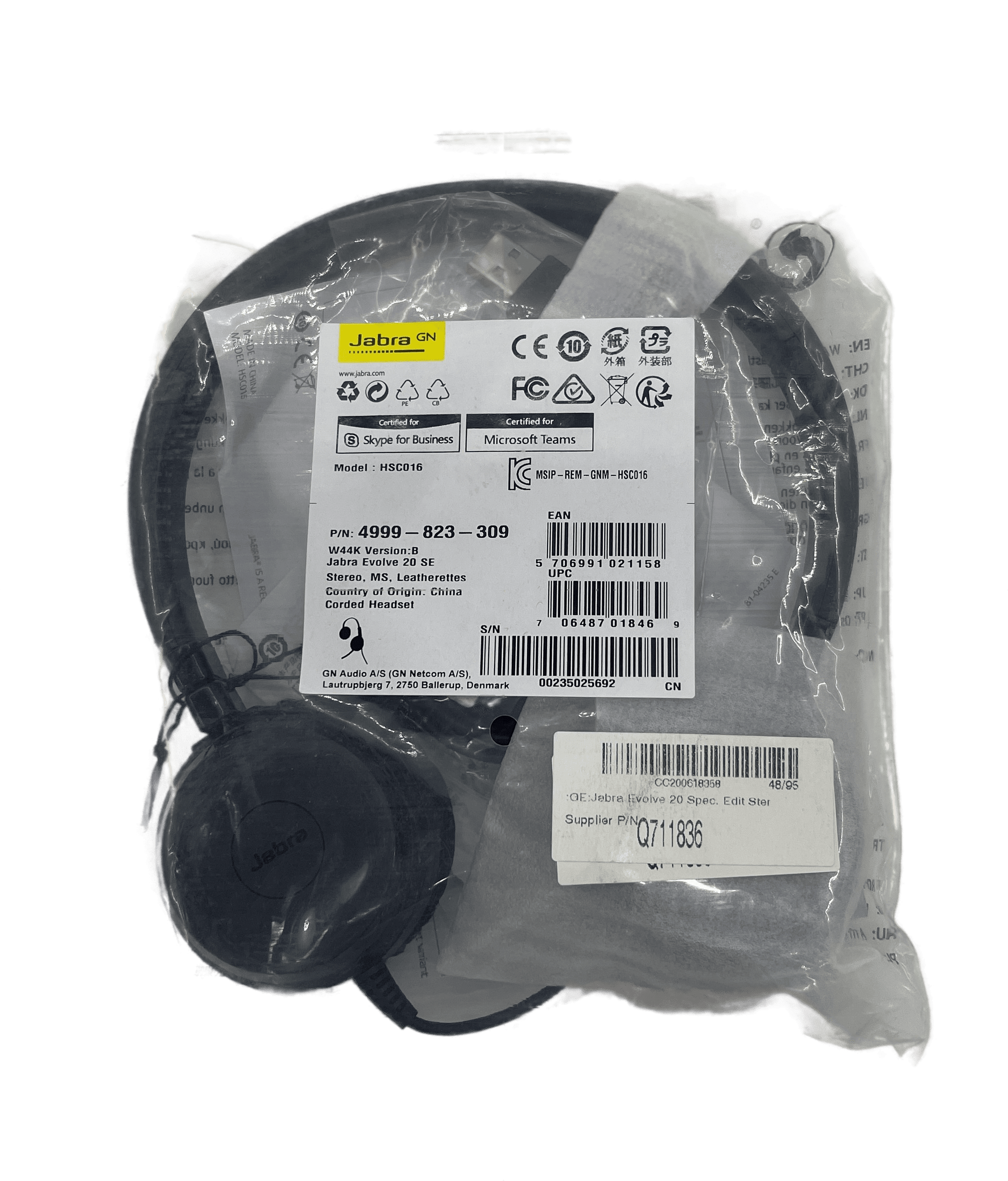 Jabra Evolve 20 SE MS | Stereo USB Headset Kopfhörer | Neu & OVP | HSC016 | 258 (Bild 4 von 5)