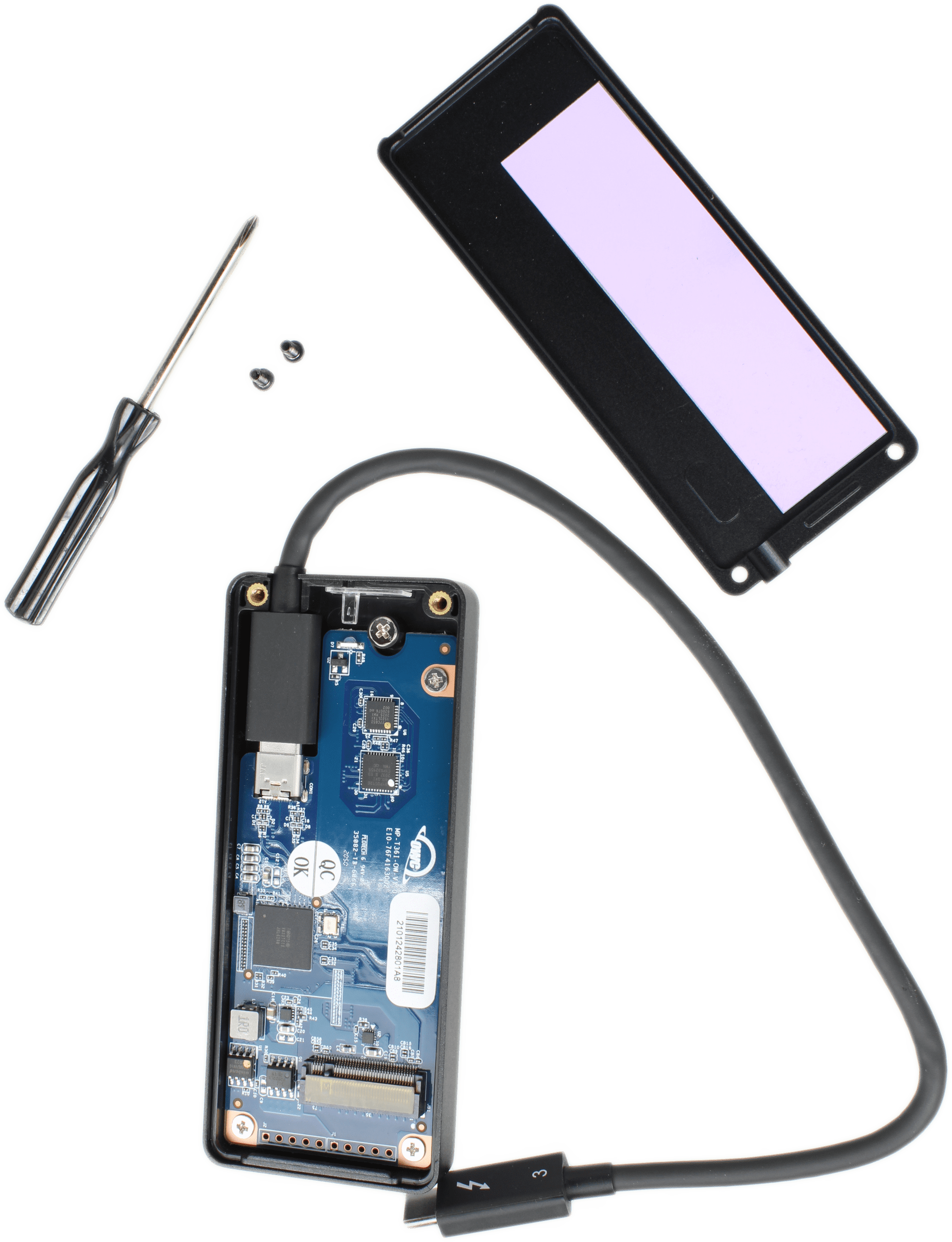 OWC Envoy Express M.2 NVMe Adapter Thunderbolt 3 Laufwerksgehäuse Schwarz OVP Neu | 10074 (Bild 6 von 7)