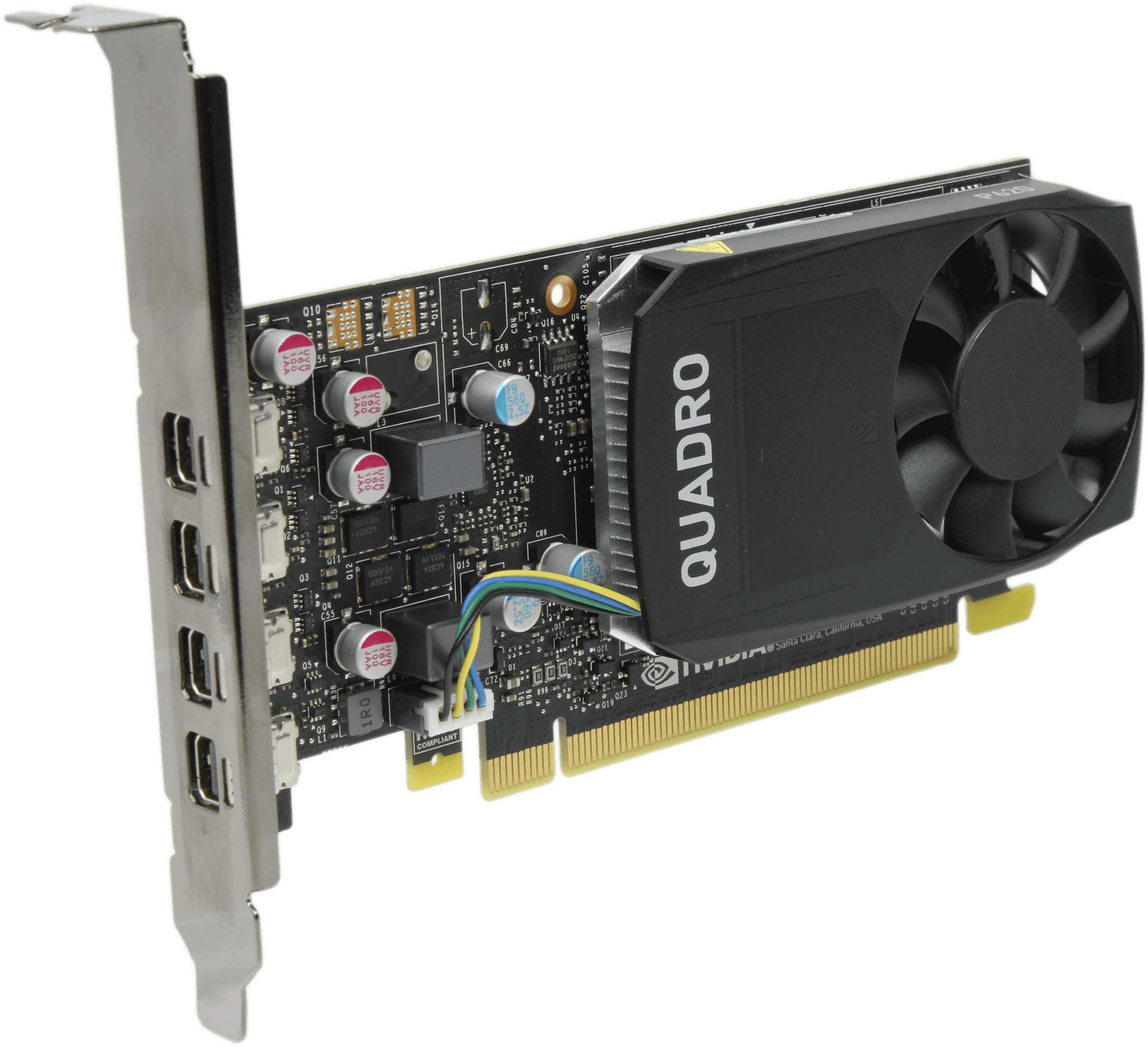Nvidia HP Quadro P620 - 2GB GDDR5 4x Mini DisplayPort Full Profile - L11436-001 | 10165 — Produktbild (Bild 1 von 6)