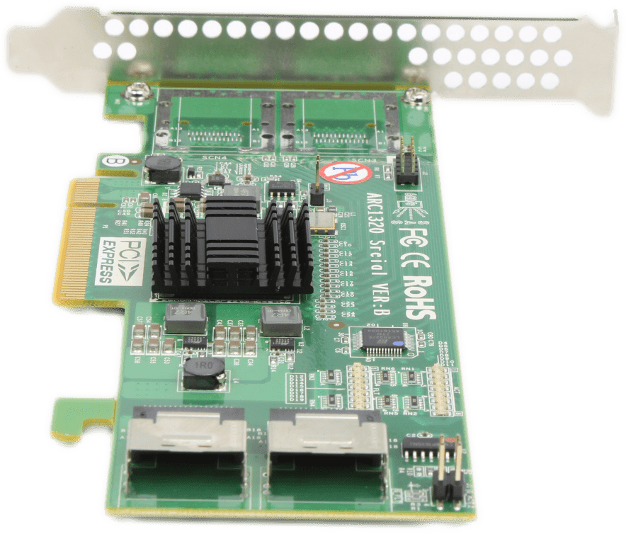 Areca ARC-1320-8i 8x 6Gb/s SAS Host Adapter PCIe2.0 x8 2x SFF-8087 Full Profile | 9349 (Bild 3 von 6)