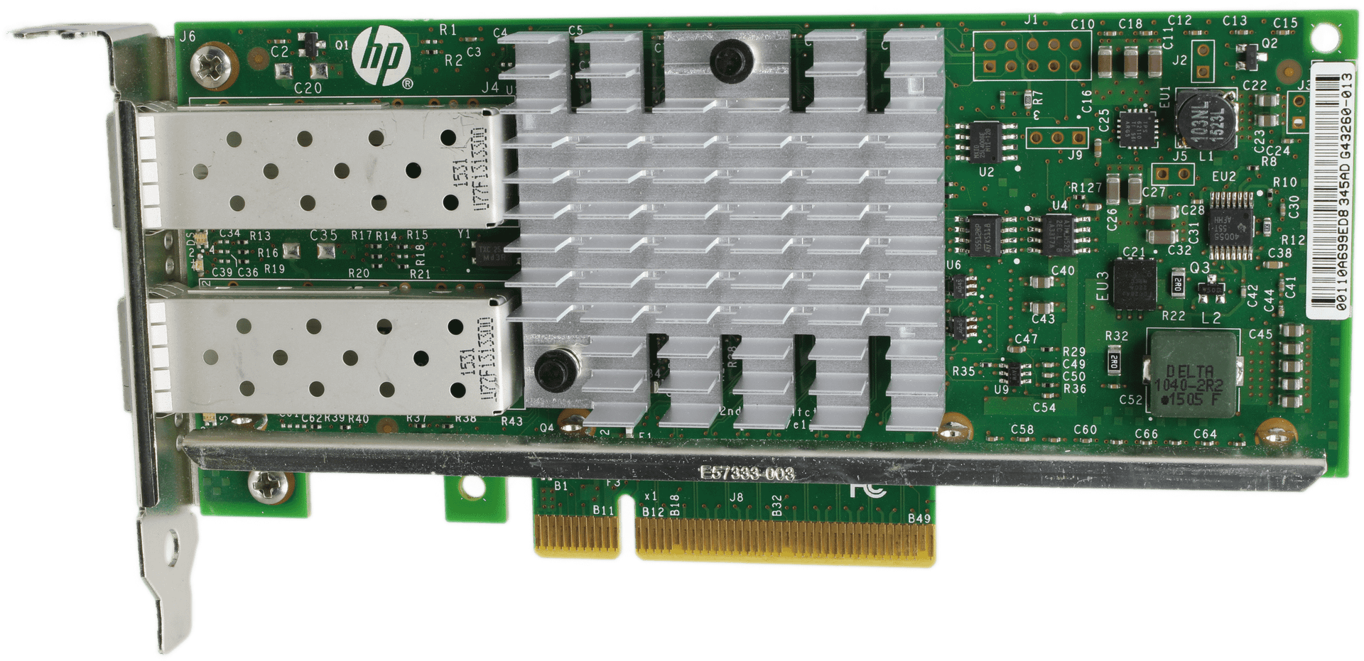 HP 560SFP+ Dual Port 10Gb SFP+ Netzwerkadapter PCIe3.0 x8 LP - 669279-001 | 10062 — Draufsicht (Bild 4 von 6)
