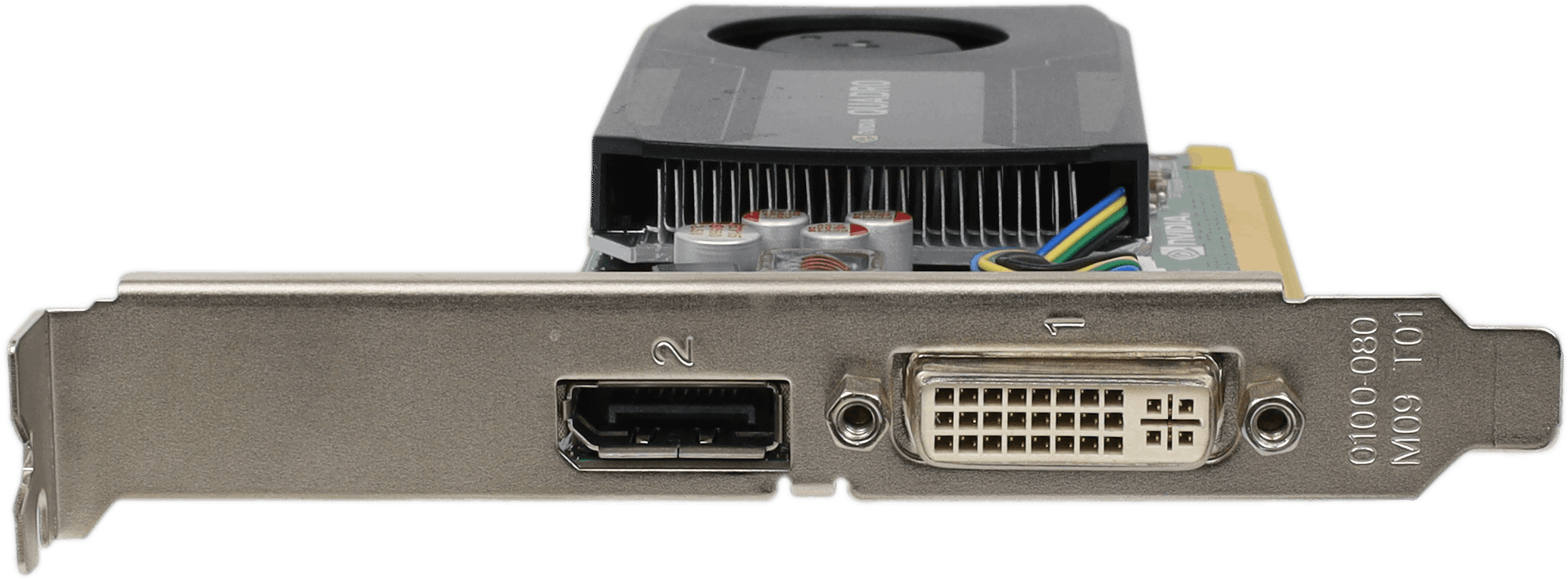 Nvidia PNY Quadro K600 - 1GB DDR3 2x DP 1.2 1x DVI-I DL PCIe2 x16 41W FP | 10342 — Vorderansicht (Bild 4 von 6)