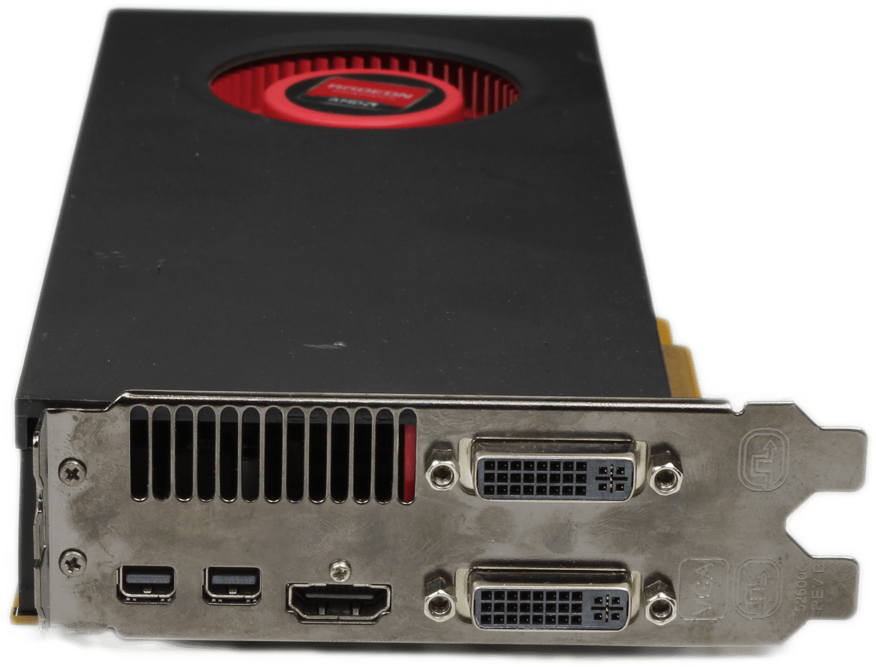 AMD Radeon HD 6850 Grafikkarte 1 GB GDDR5 2x DVI 2x DP Mini 1.1 1x HDMI 1.3a | 9996 — Anschlüsse (Bild 3 von 7)
