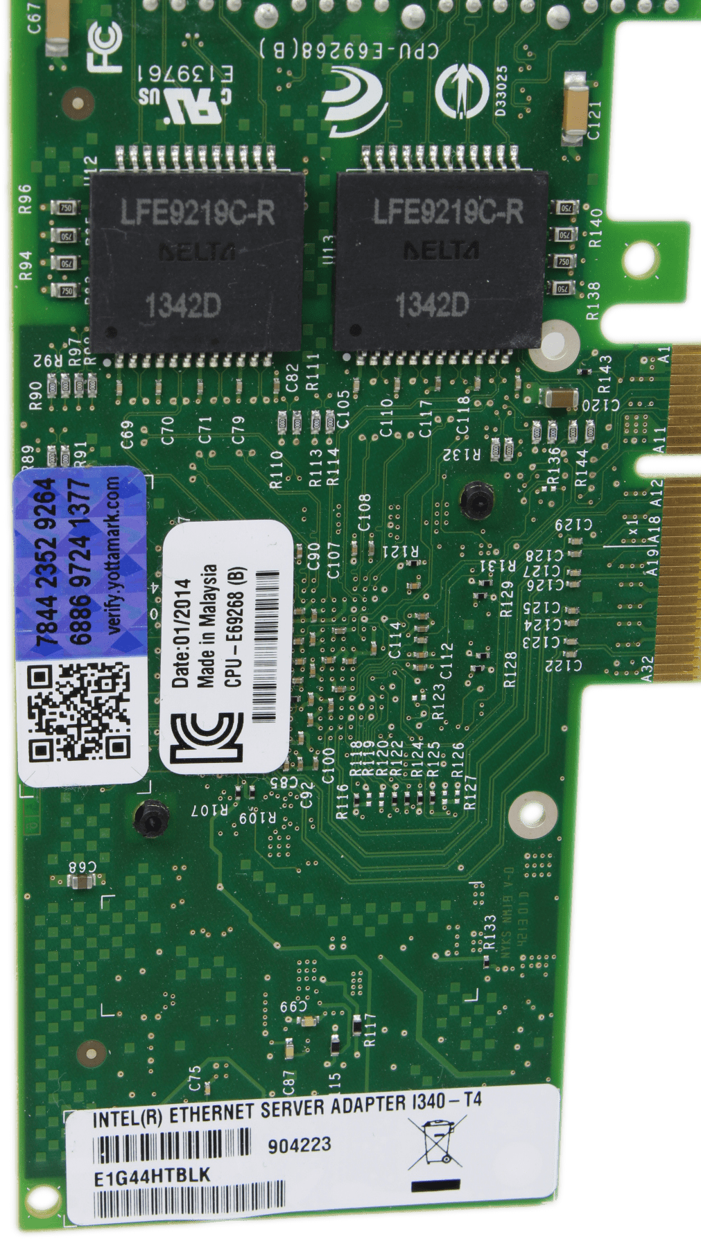 Intel I340-T4 Netzwerkkarte 4Port PCIe2.0 x4 Gigabit Ethernet Adapter E1G44HTBLK | 9746 (Bild 5 von 6)