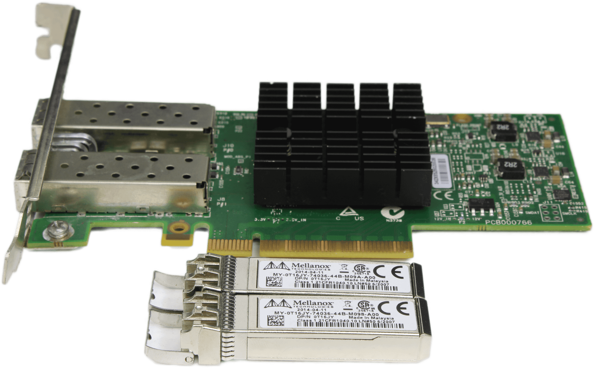 Dell Mellanox ConnectX-3 10GbE 2Port SFP+ Adapter PCIe x8 CX322A 0W0RM9 + GBIC | 9988 — Übersicht (Bild 2 von 7)