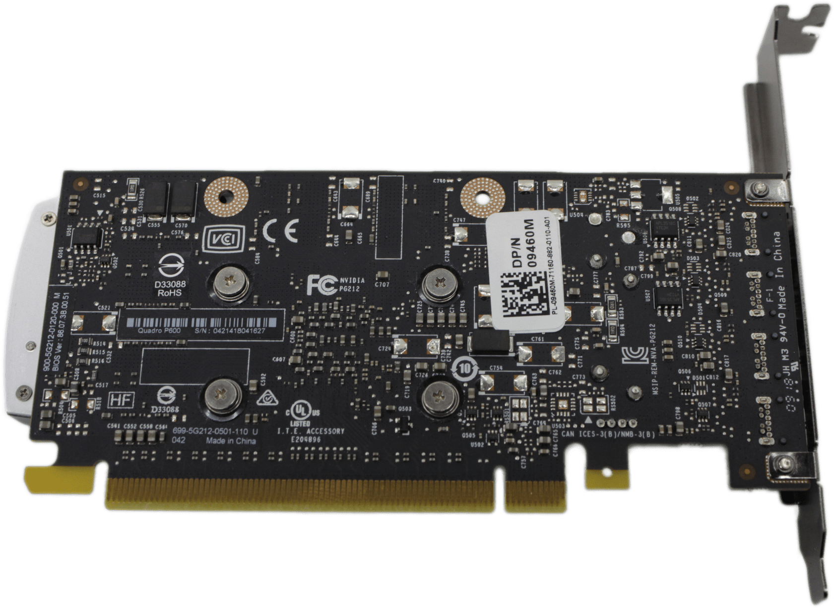 Nvidia Dell Quadro P600 2GB GDDR5 PCIe3 x16 4x Mini-DP 1.4 09460M Full Profile | 9558 (image 3 of 7)