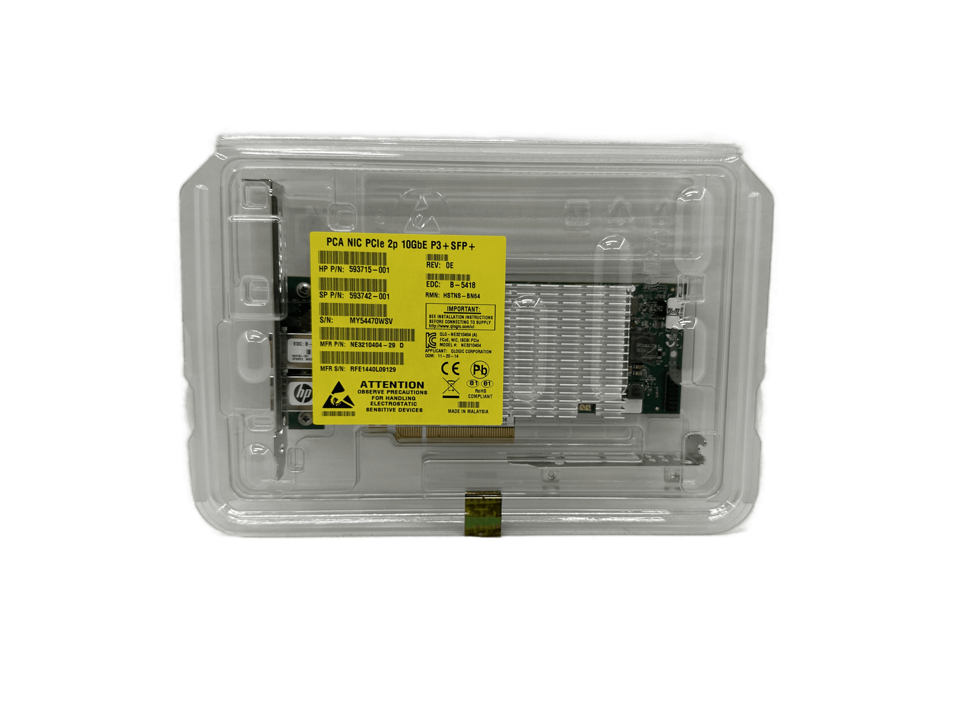 HPE NC523SFP 10Gb 2-Port Server Adapter SFP+ Network Card HSTNS-BN64 593715-001 | 302 (Bild 1 von 4)