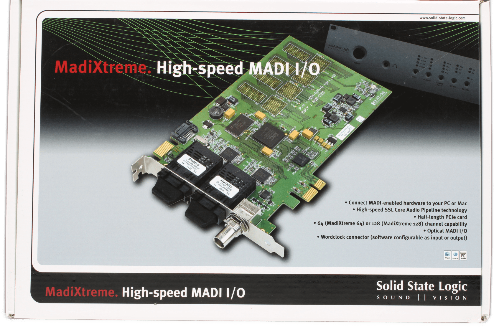 Solid State Logic - MadiXtreme 64 High-speed MADI I/O - PCIe Audio Sound Karte | 9649 (Bild 2 von 6)