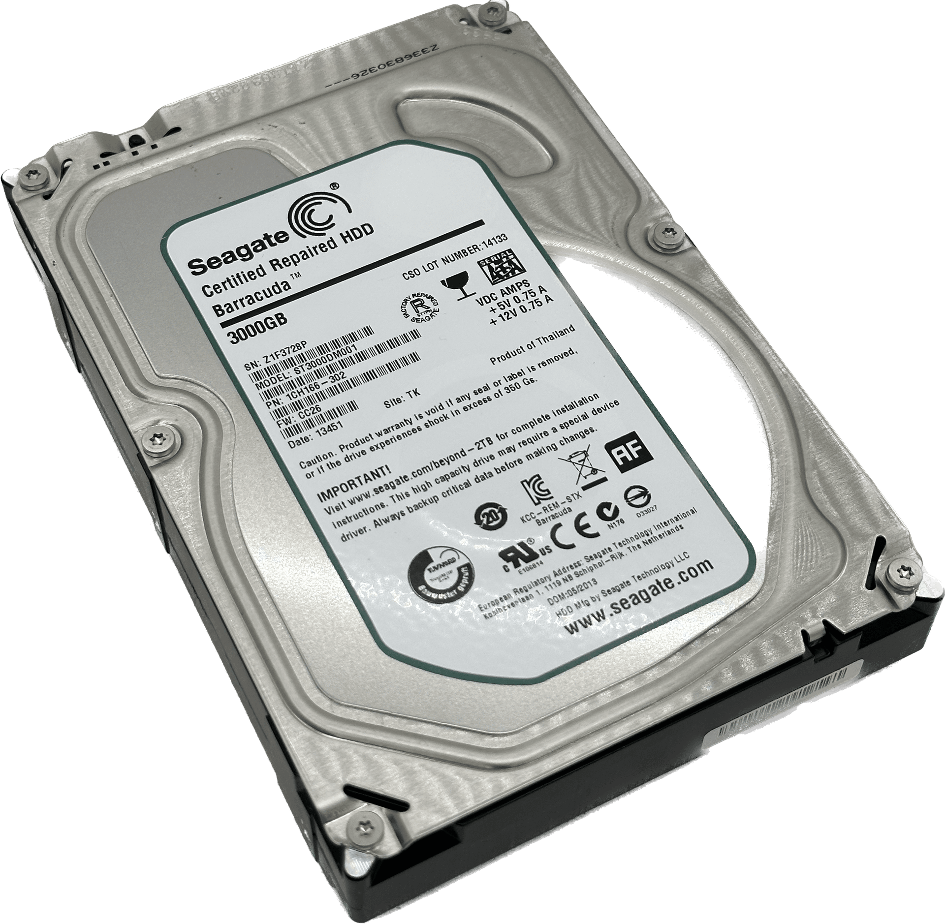 Seagate Barracuda | 3TB 6 Gb/s 7200RPM SATA 3 PC Festplatte HDD ST3000DM001 | 529 (Bild 1 von 6)