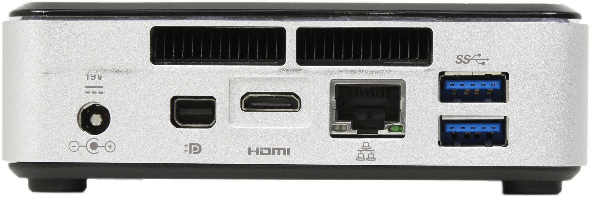 Intel NUC D54250WYK Mini PC - Intel i5-4250U 8GB RAM 128GB SSD - inkl. Netzteil | 10150 — Rückansicht (Bild 3 von 6)
