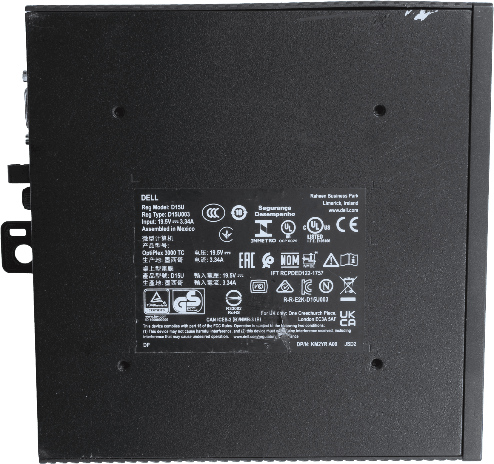 Dell OptiPlex 3000 TC D15U - Intel Pentium N6005 - 8GB DDR4 - No SSD & PSU | 10035 — Unterseite (Bild 6 von 6)
