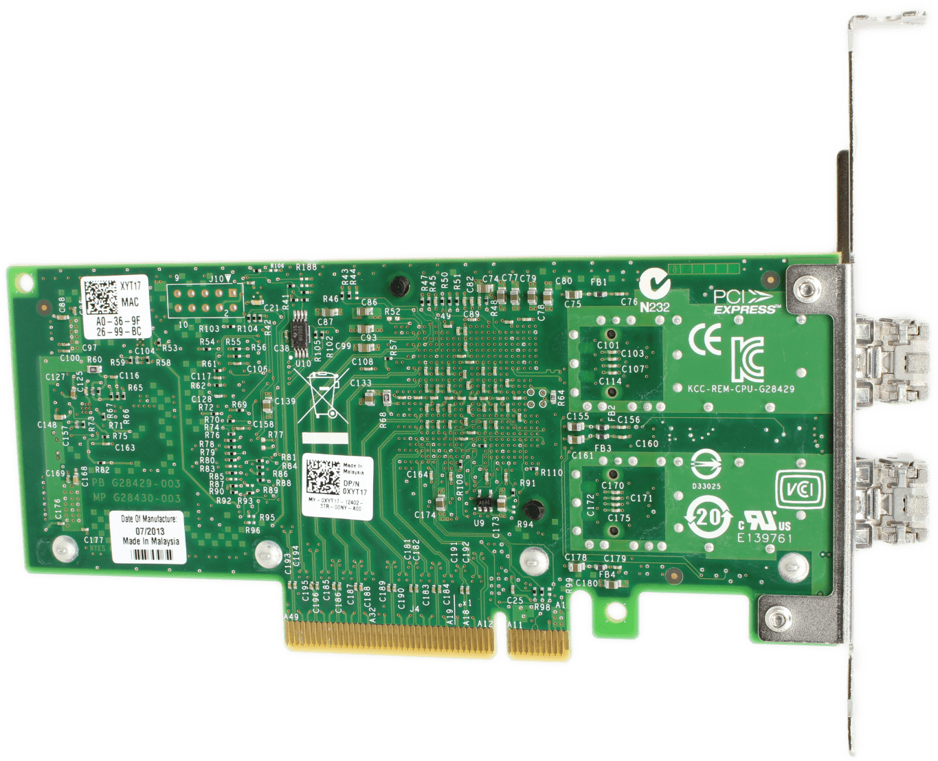 Dell Intel X520-DA2 - SFP+ 10GbE Dual-Port PCIe x8 Netzwerkkarte +GBIC 0XYT17 FP | 9710 (image 6 of 7)