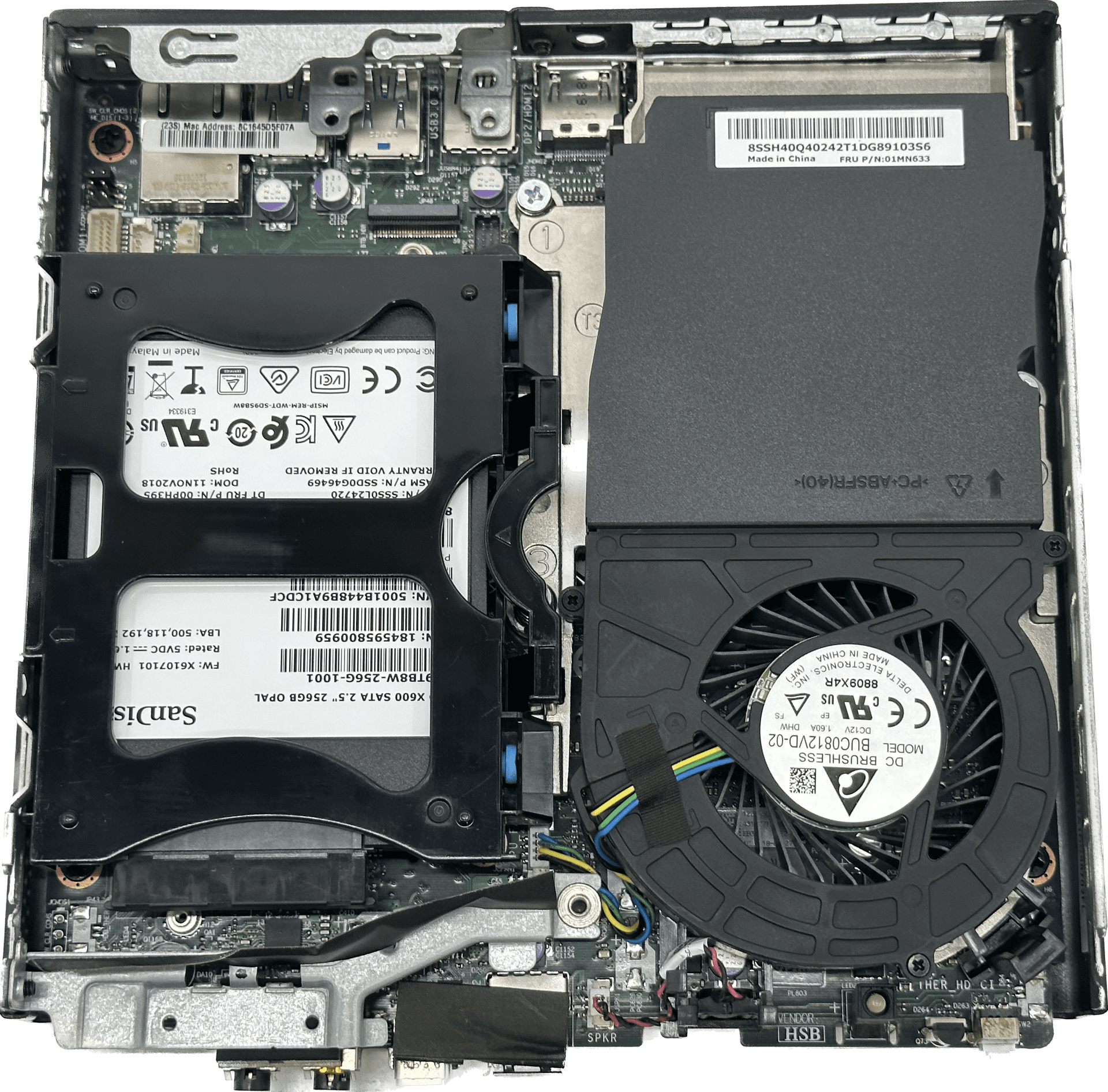 Lenovo ThinkCentre M720q Tiny PC | Core i5-8400T 6x3,3GHz | 8GB PC4 256GB Win11 | 695 (Bild 5 von 7)