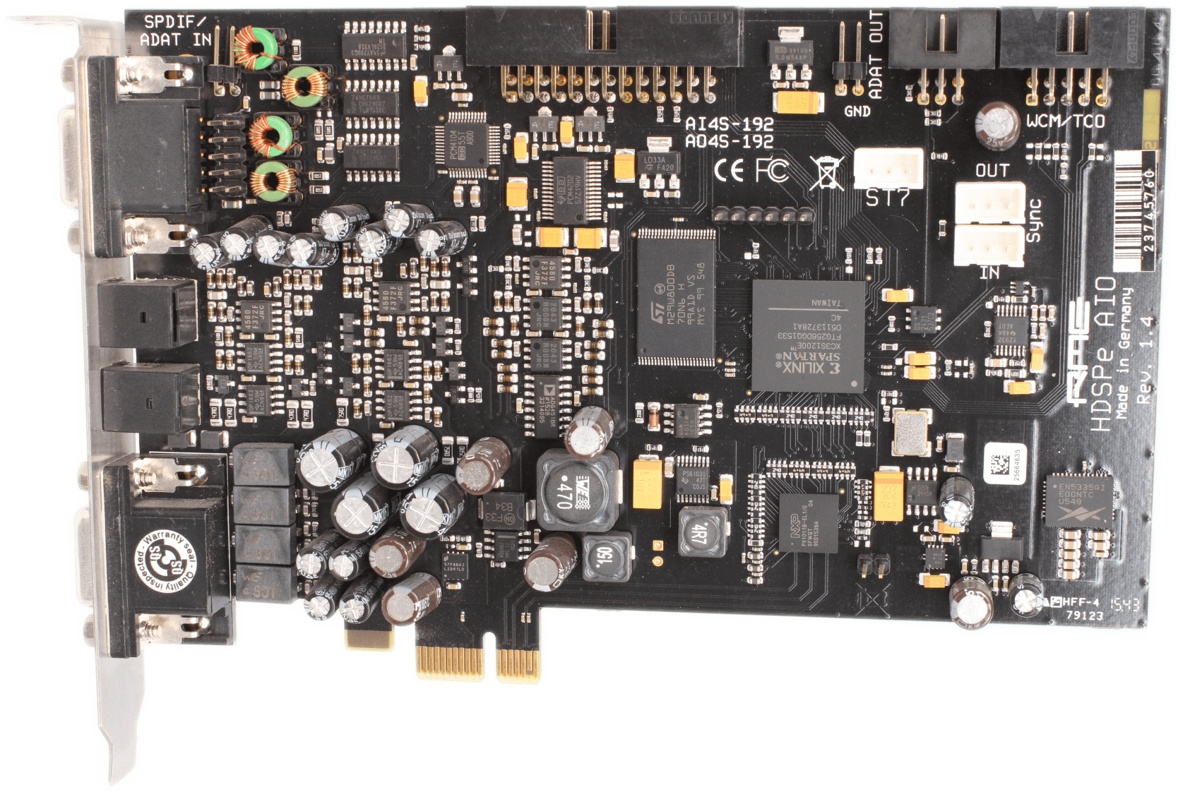 RME HDSPe AIO Rev 1.4 38-Kanal 24 Bit/192 kHz PCIe Interfacekarte / Soundkarte | 9635 (image 5 of 6)